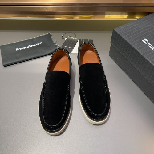 Ermenegildo Zegna Garonne Flex Slip-On Loafers in Black Leather 1 Ermenegildo Zegna Garonne Flex Slip-On Loafers in Black Leather