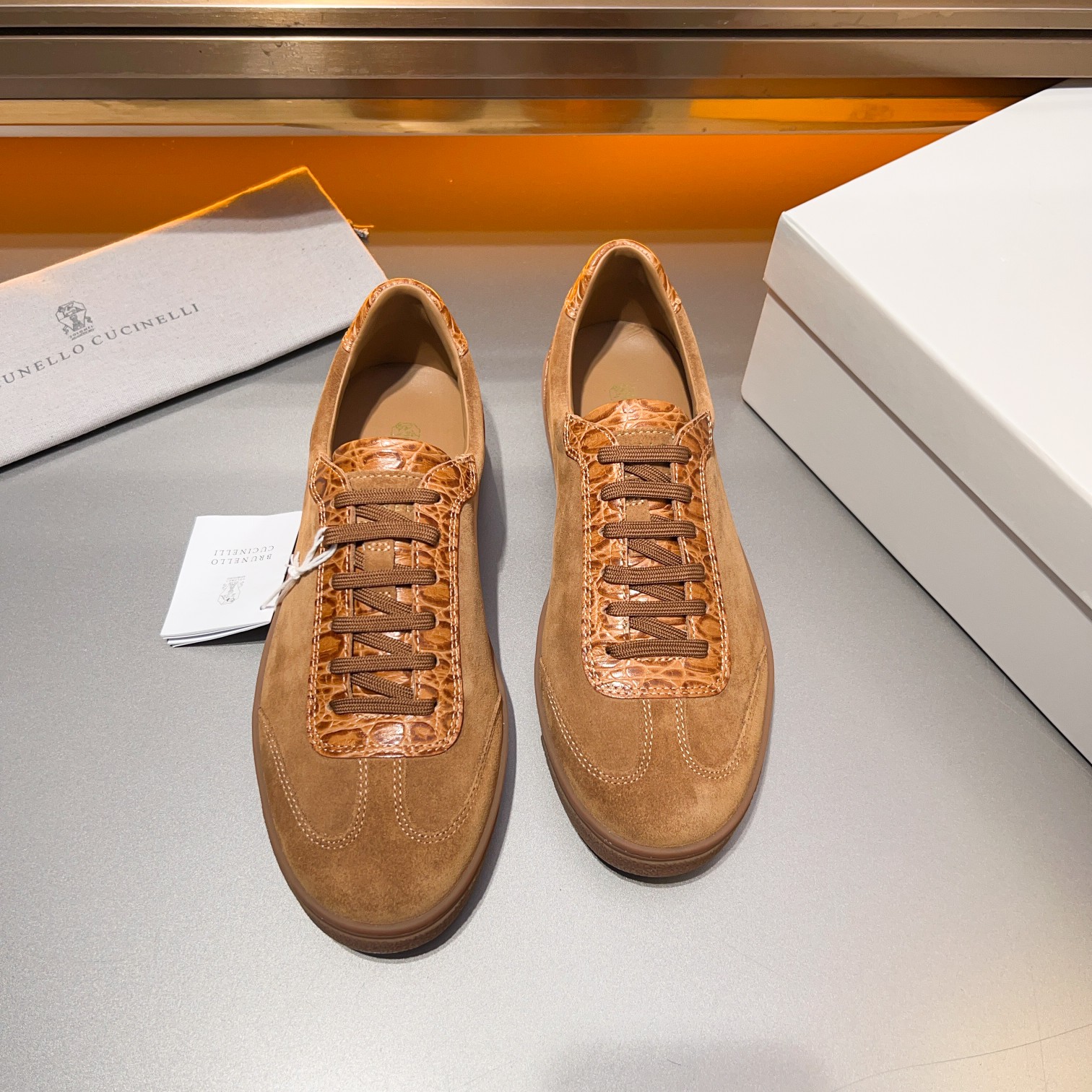 lote Brunello Cucinelli BC zapatos de entrenamiento de los hombres alemanes de cordones zapatos casu