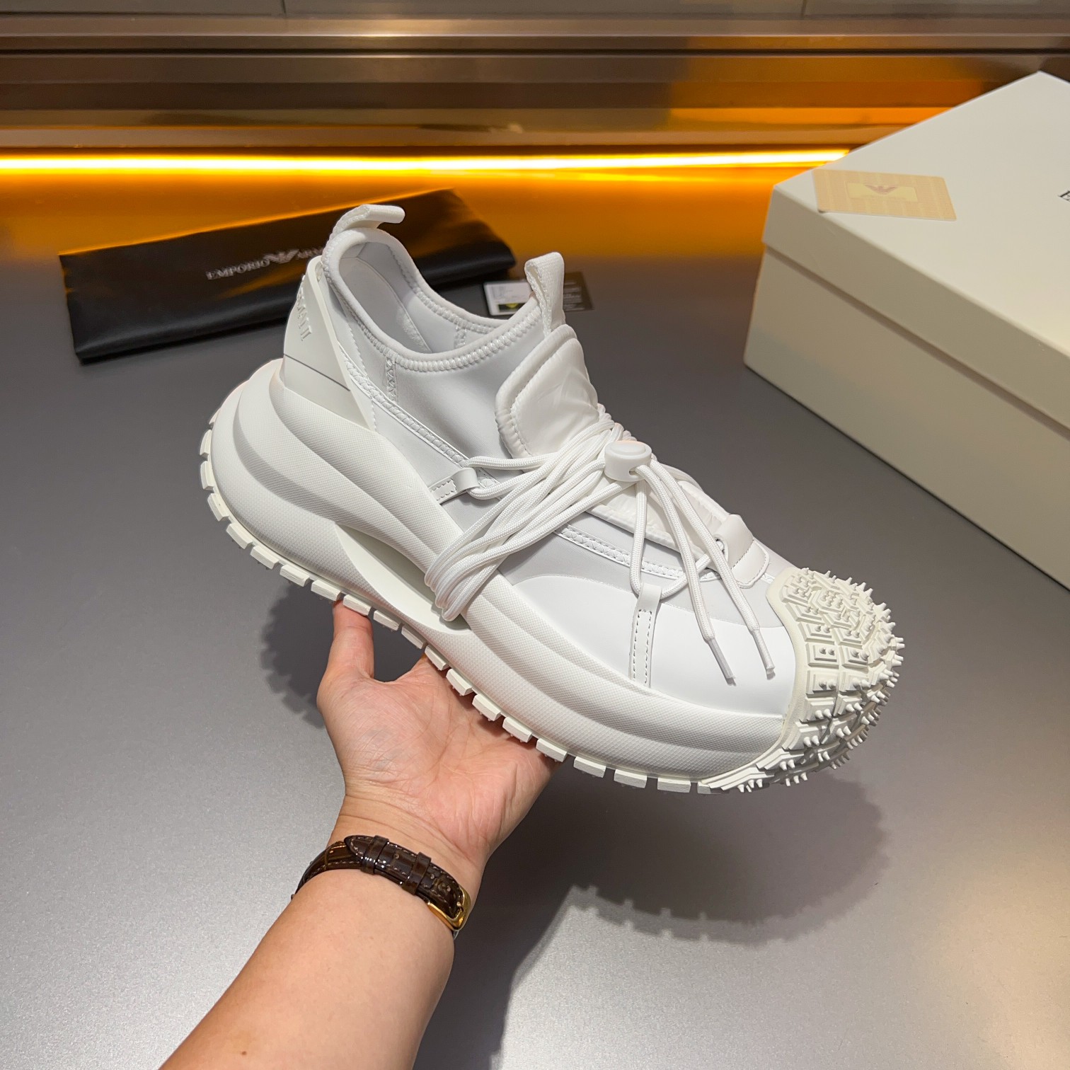 GIORGIO ARMANI/Giorgio Armani 2024ss nuevas zapatillas de deporte, ouch esto es demasiado cool! El a