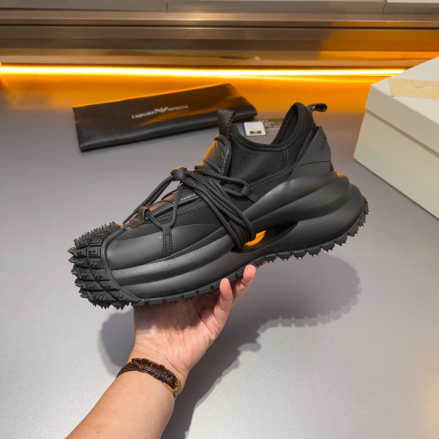 GIORGIO ARMANI/Giorgio Armani 2024ss nuevas zapatillas de deporte, ouch esto es demasiado cool! El a