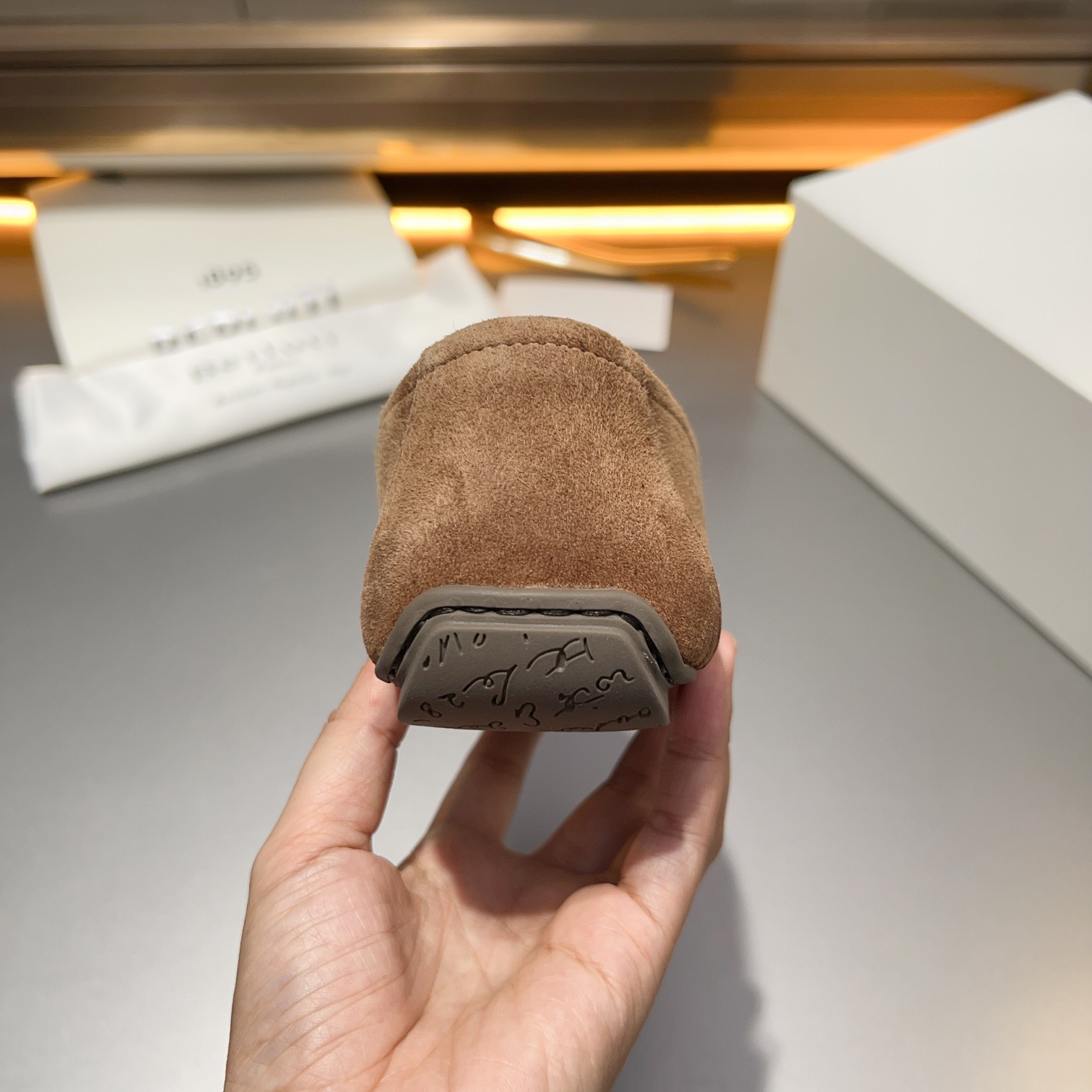 Berluti/Bruti Eden Scritto gráfico de cuero penny loafers modelos de los hombres slip-on, hecha de c