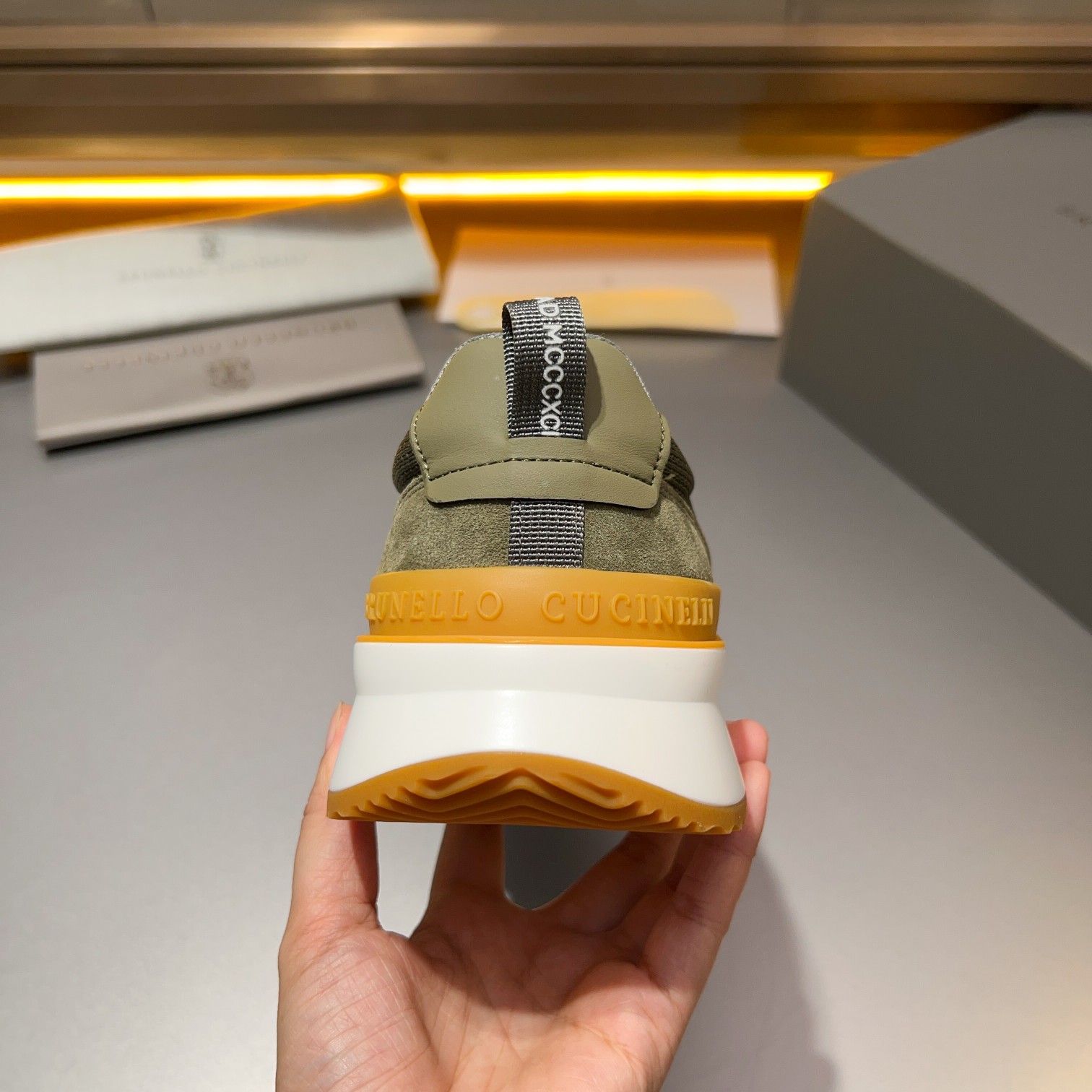 Brunello Cucinelli Primavera/Verano Nuevo Bloque de color de los zapatos de los hombres del tablero 