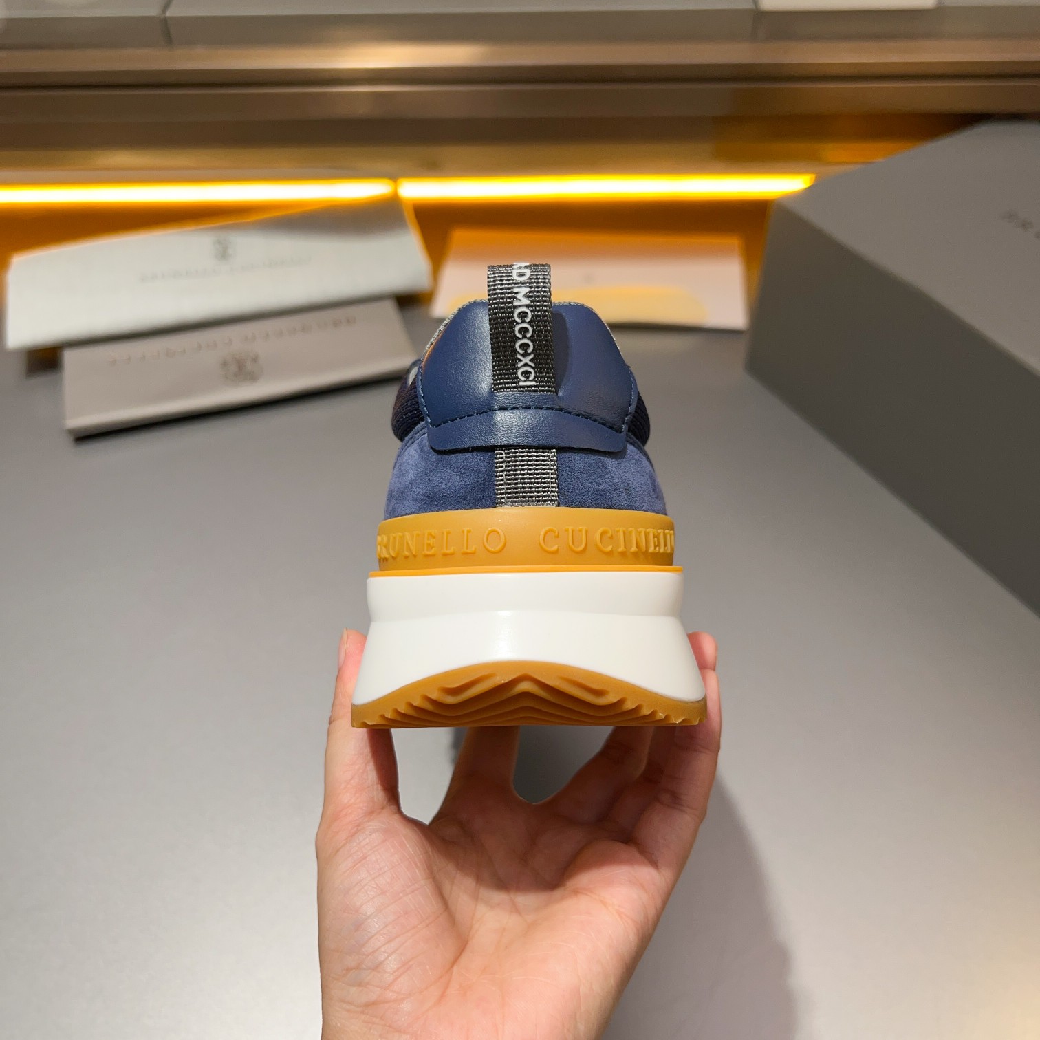 Brunello Cucinelli Primavera/Verano Nuevo Bloque de color de los zapatos de los hombres del tablero 