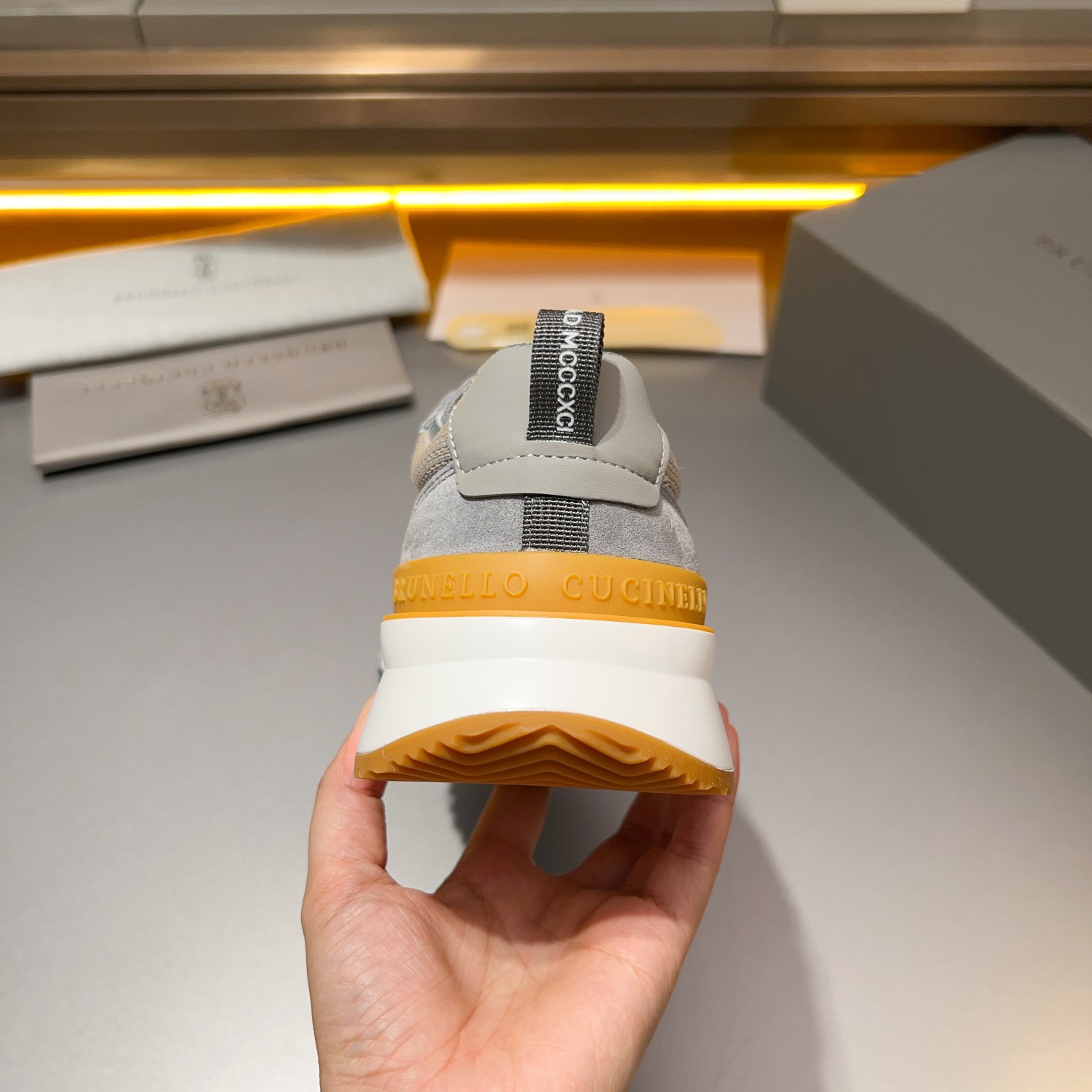 Brunello Cucinelli Primavera/Verano Nuevo Bloque de color de los zapatos de los hombres del tablero 