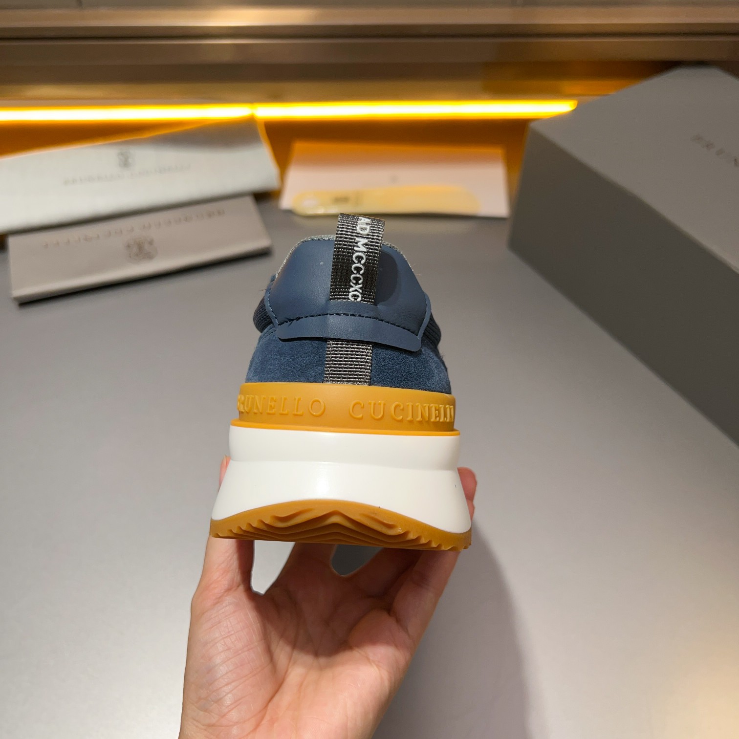 Brunello Cucinelli Primavera/Verano Nuevo Bloque de color de los zapatos de los hombres del tablero 