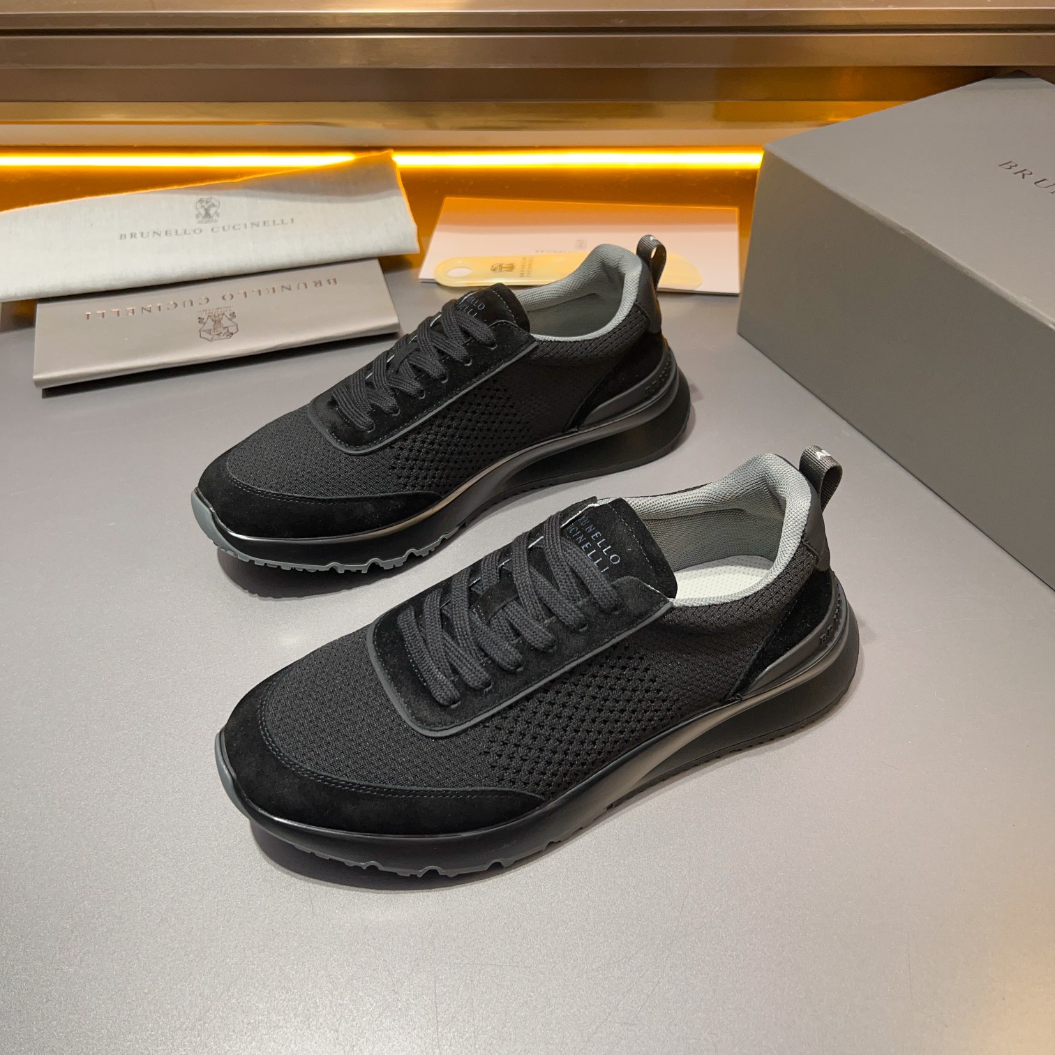 Brunello Cucinelli Primavera/Verano Nuevo Bloque de color de los zapatos de los hombres del tablero 