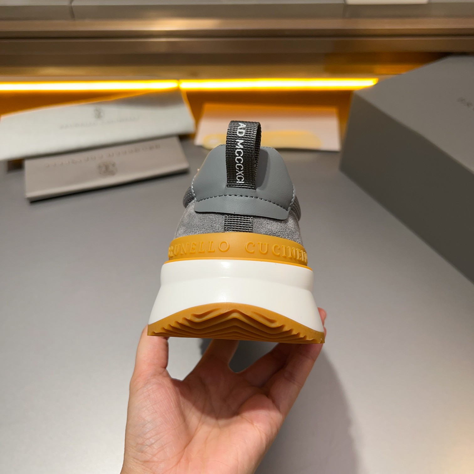 Brunello Cucinelli Primavera/Verano Nuevo Bloque de color de los zapatos de los hombres del tablero 