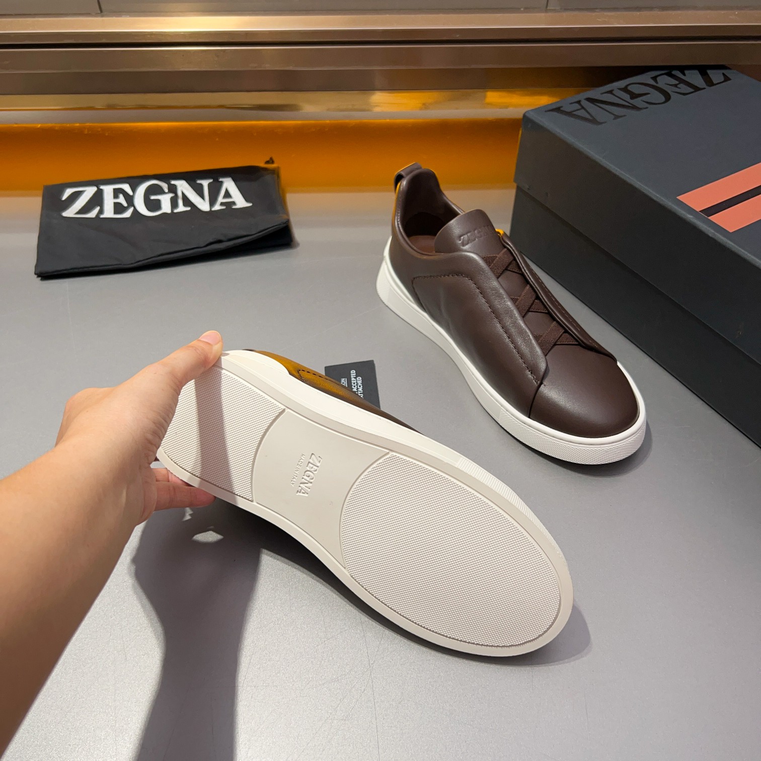 370Ermenegildo Zegna Ermenegildo Zegna Piel lisa Zapatillas bajas TIZIANOLas zapatillas bajas Tizian