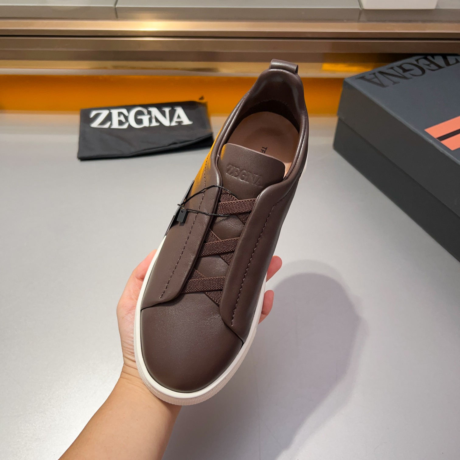370Ermenegildo Zegna Ermenegildo Zegna Piel lisa Zapatillas bajas TIZIANOLas zapatillas bajas Tizian