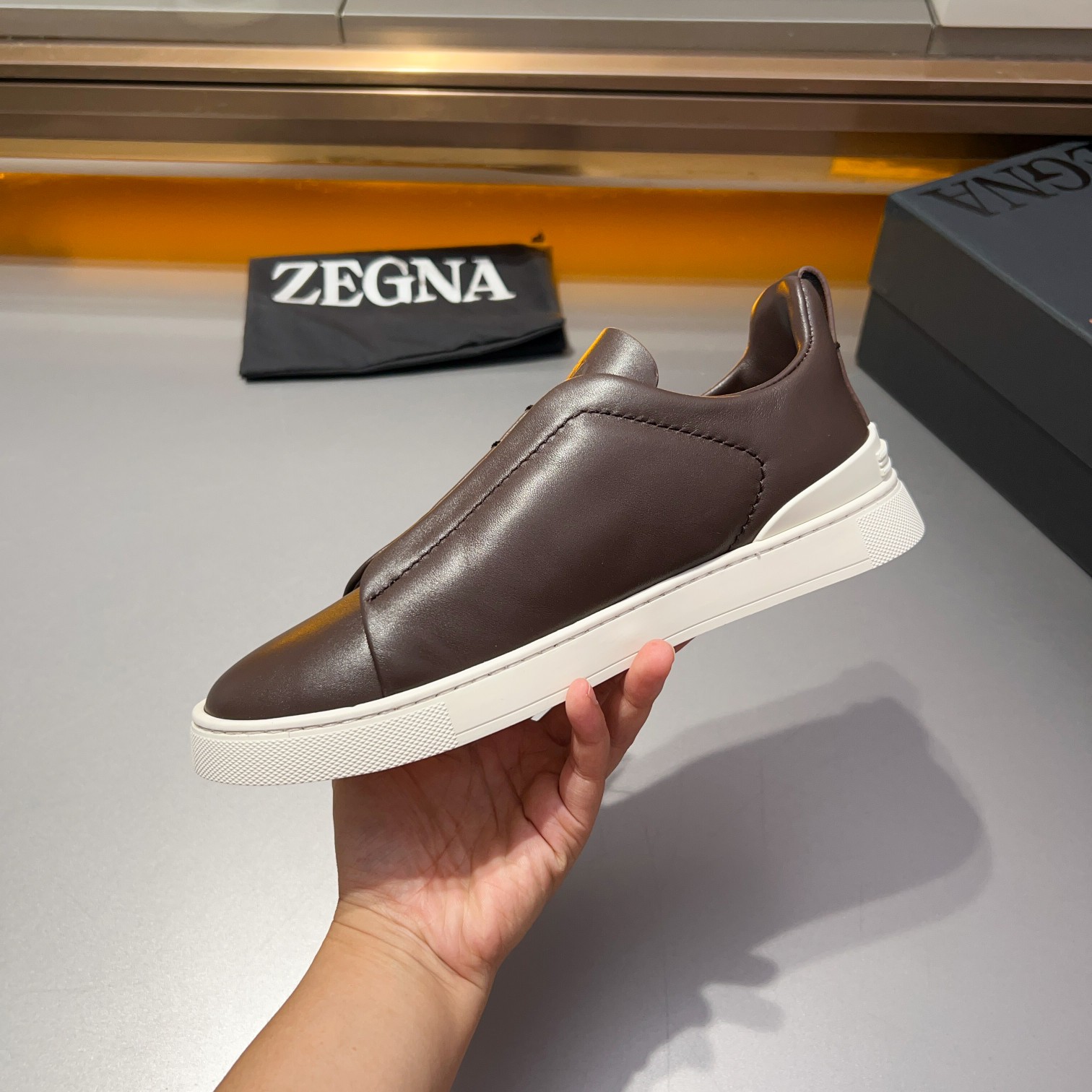 370Ermenegildo Zegna Ermenegildo Zegna Piel lisa Zapatillas bajas TIZIANOLas zapatillas bajas Tizian