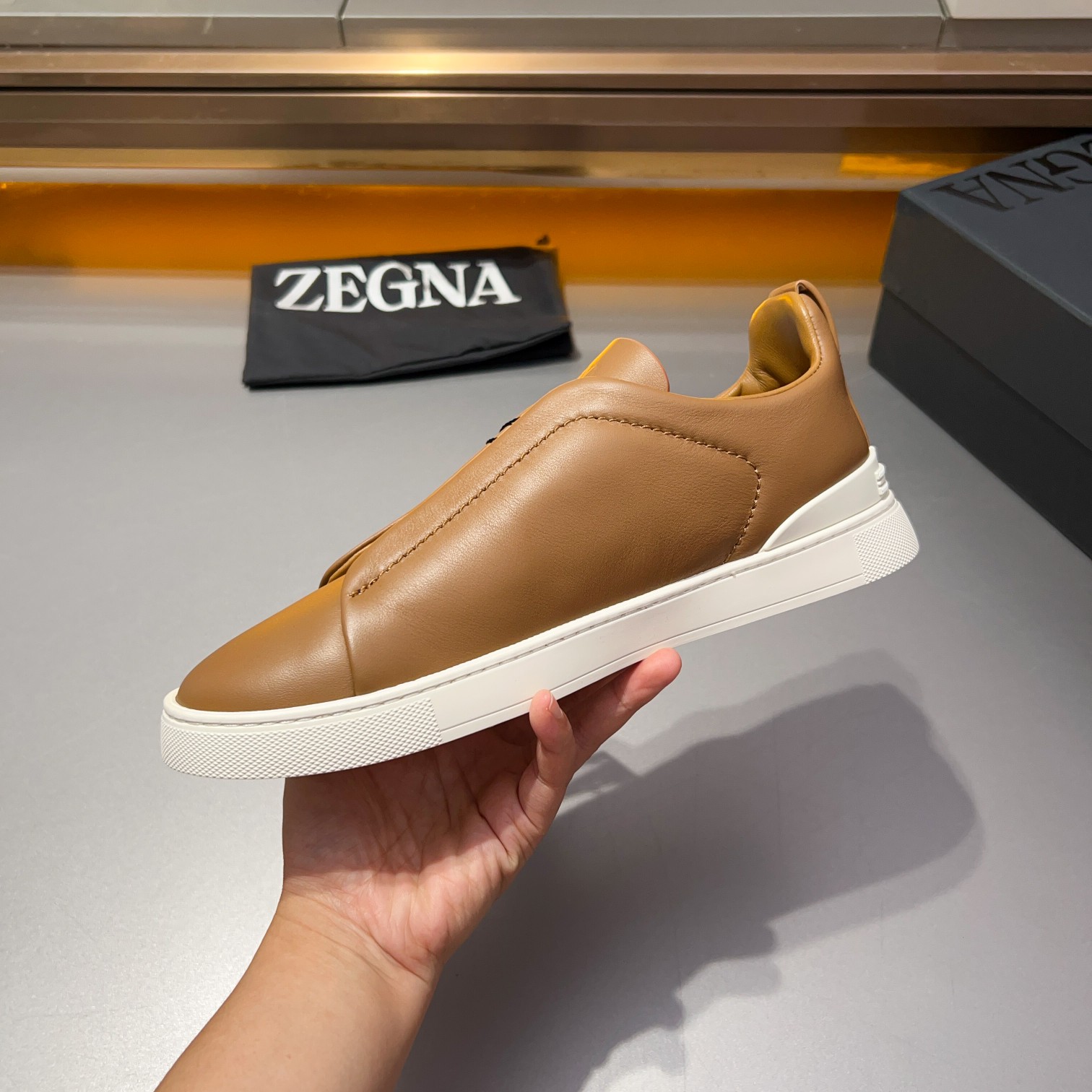 370Ermenegildo Zegna Ermenegildo Zegna Piel lisa Zapatillas bajas TIZIANOLas zapatillas bajas Tizian