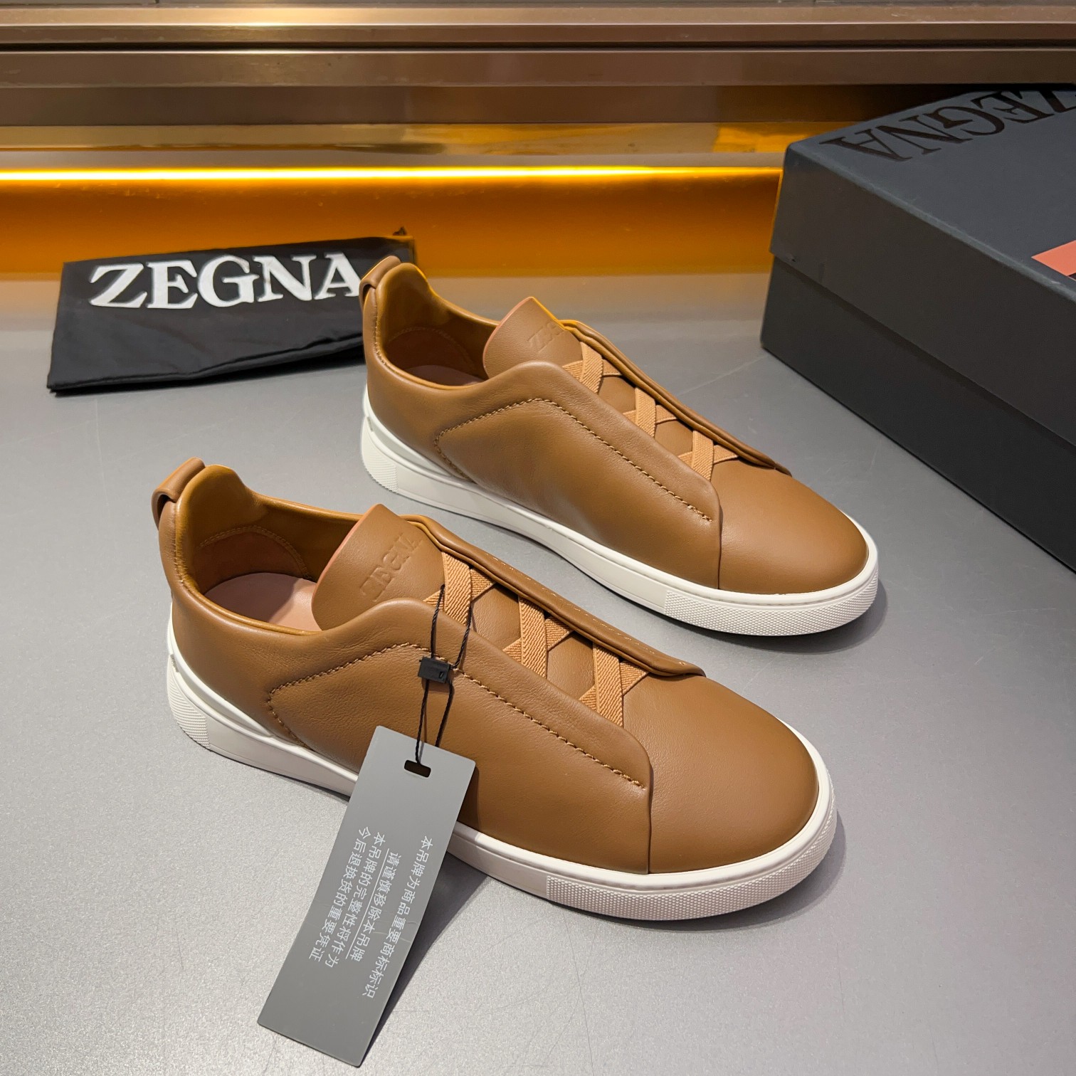 370Ermenegildo Zegna Ermenegildo Zegna Piel lisa Zapatillas bajas TIZIANOLas zapatillas bajas Tizian