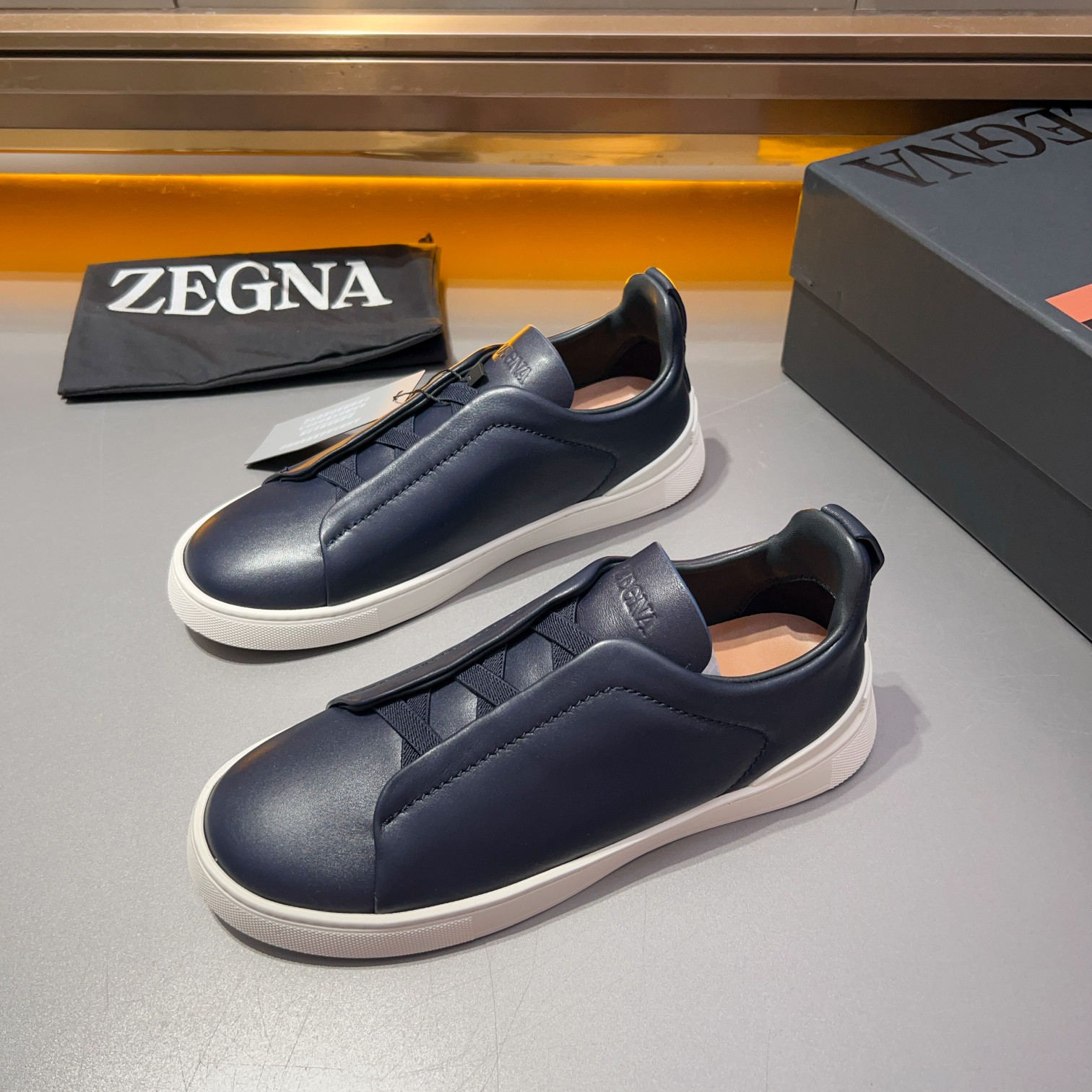 370Ermenegildo Zegna Ermenegildo Zegna Piel lisa Zapatillas bajas TIZIANOLas zapatillas bajas Tizian