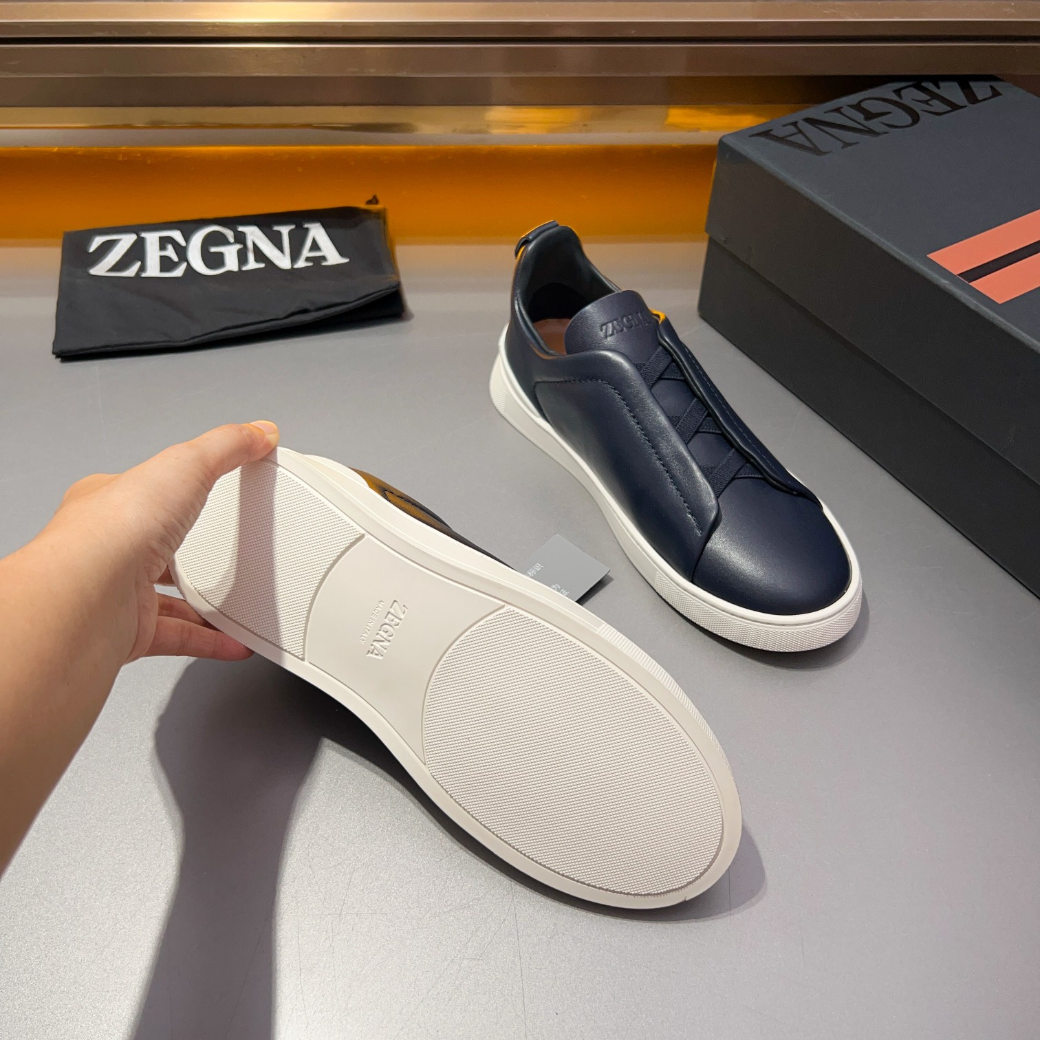370Ermenegildo Zegna Ermenegildo Zegna Piel lisa Zapatillas bajas TIZIANOLas zapatillas bajas Tizian
