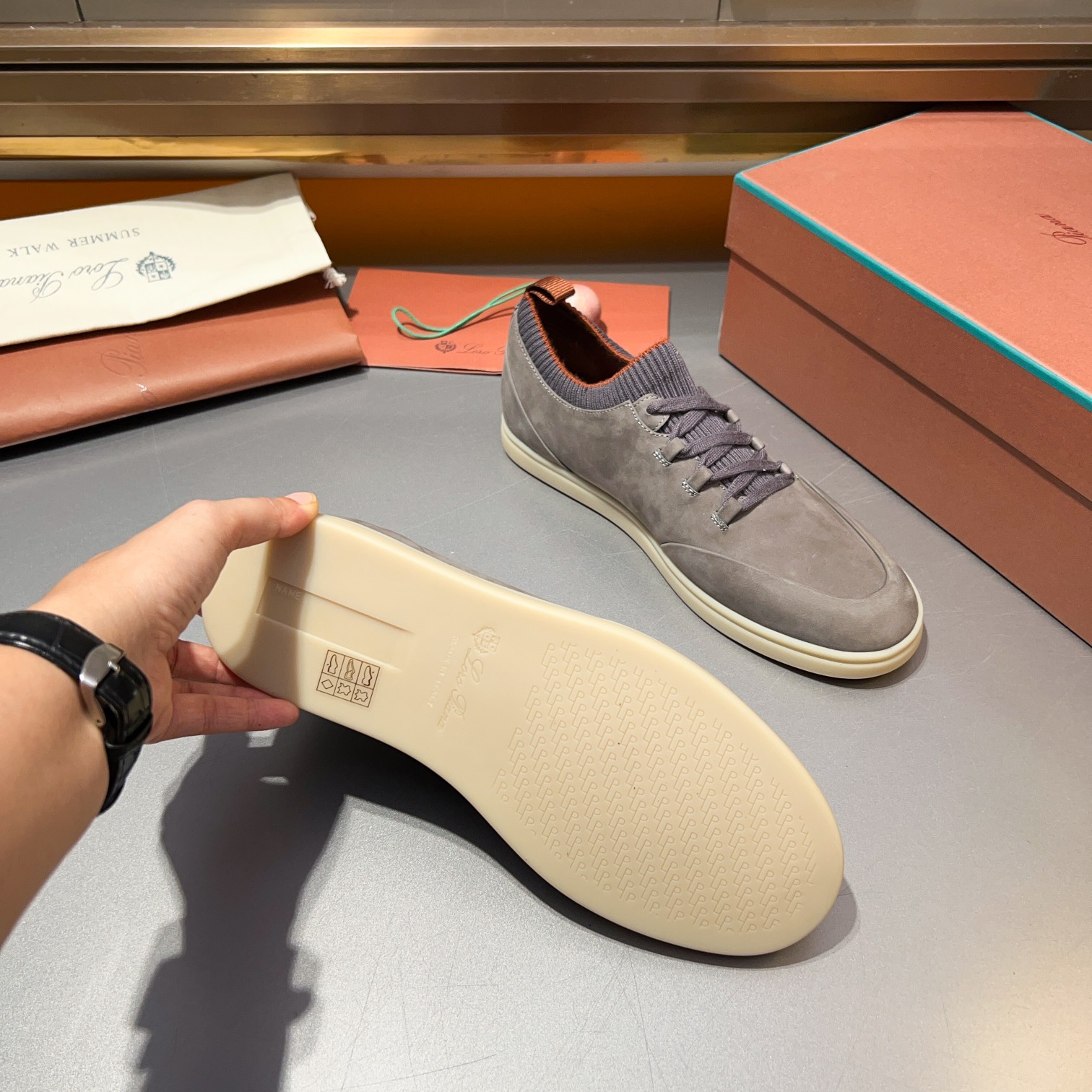 LP Home Nuevos Productos Loro Pian* Noyo* Flutterby Soho Walk Men's Sneakers Precio Oficial RMB , Es
