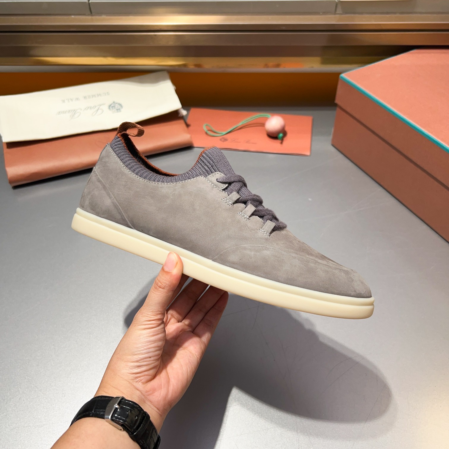 LP Home Nuevos Productos Loro Pian* Noyo* Flutterby Soho Walk Men's Sneakers Precio Oficial RMB , Es