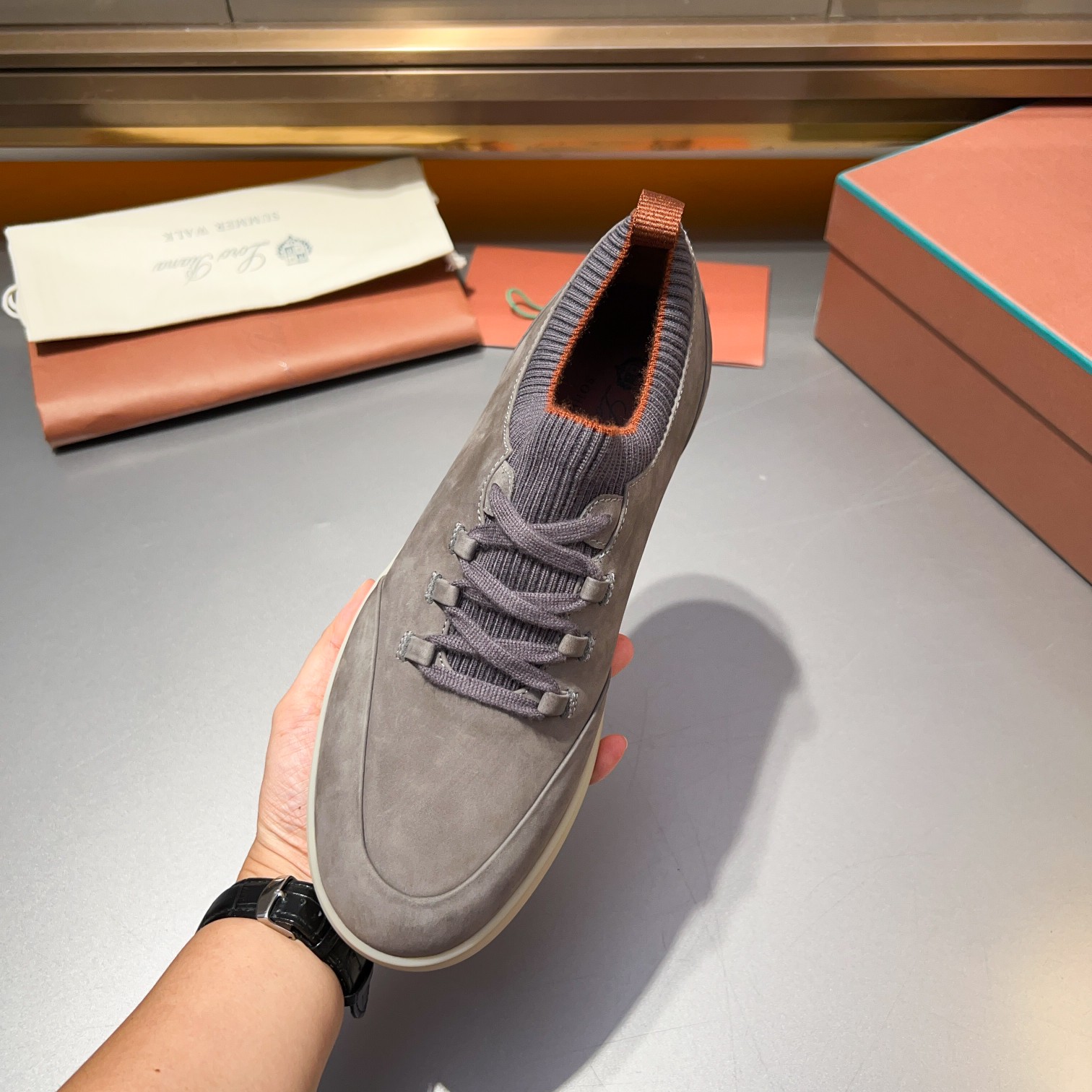 LP Home Nuevos Productos Loro Pian* Noyo* Flutterby Soho Walk Men's Sneakers Precio Oficial RMB , Es