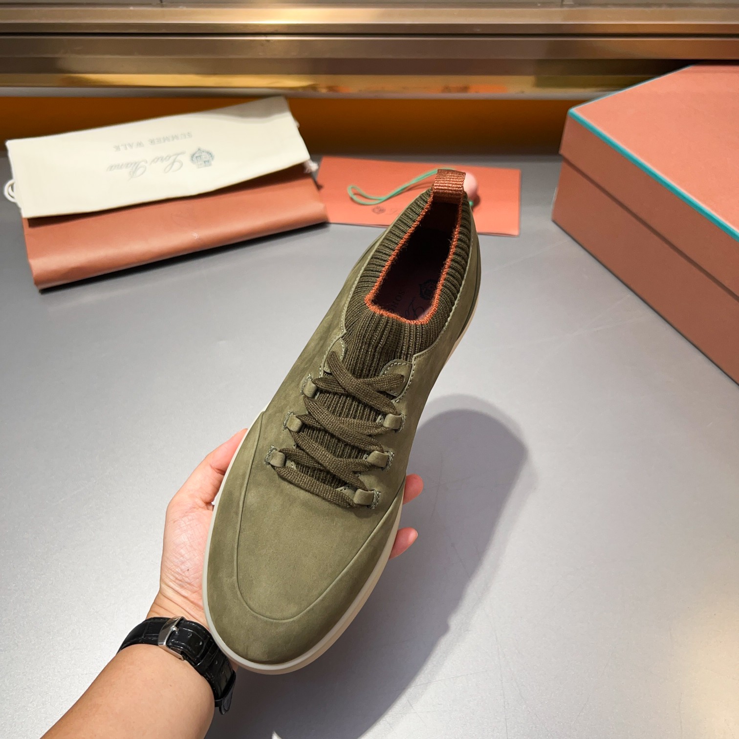LP Home Nuevos Productos Loro Pian* Noyo* Flutterby Soho Walk Men's Sneakers Precio Oficial RMB , Es