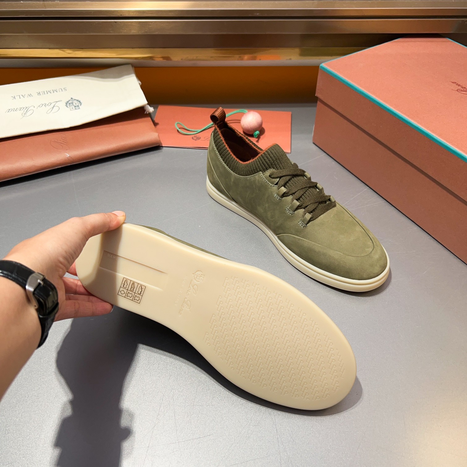 LP Home Nuevos Productos Loro Pian* Noyo* Flutterby Soho Walk Men's Sneakers Precio Oficial RMB , Es