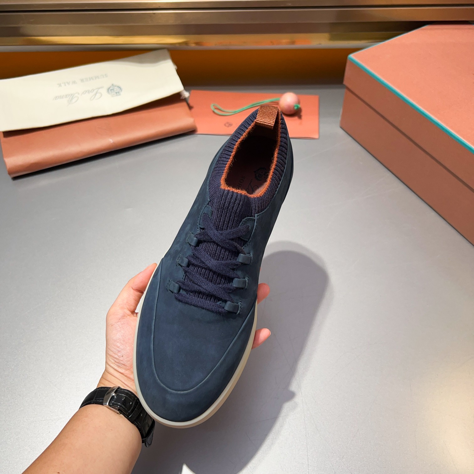 LP Home Nuevos Productos Loro Pian* Noyo* Flutterby Soho Walk Men's Sneakers Precio Oficial RMB , Es