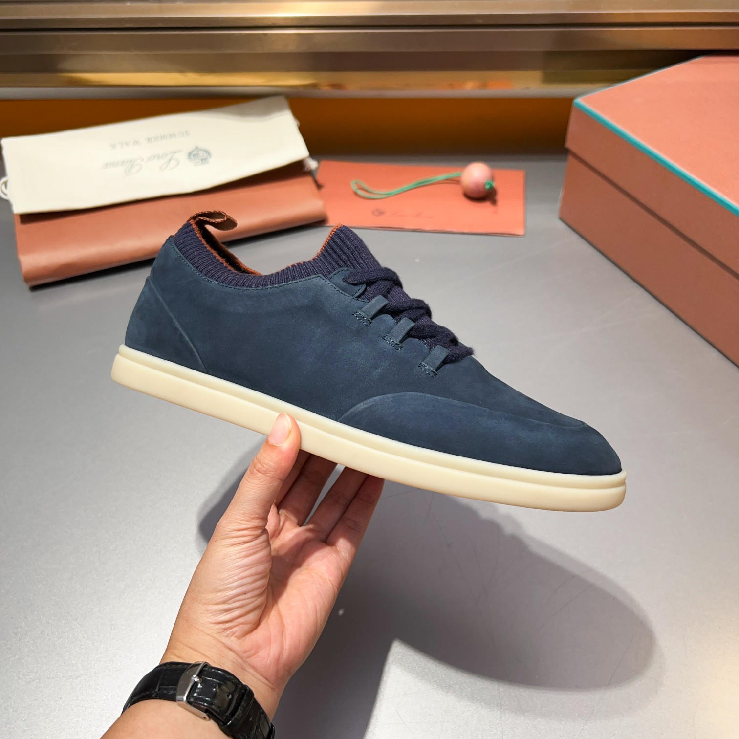 LP Home Nuevos Productos Loro Pian* Noyo* Flutterby Soho Walk Men's Sneakers Precio Oficial RMB , Es