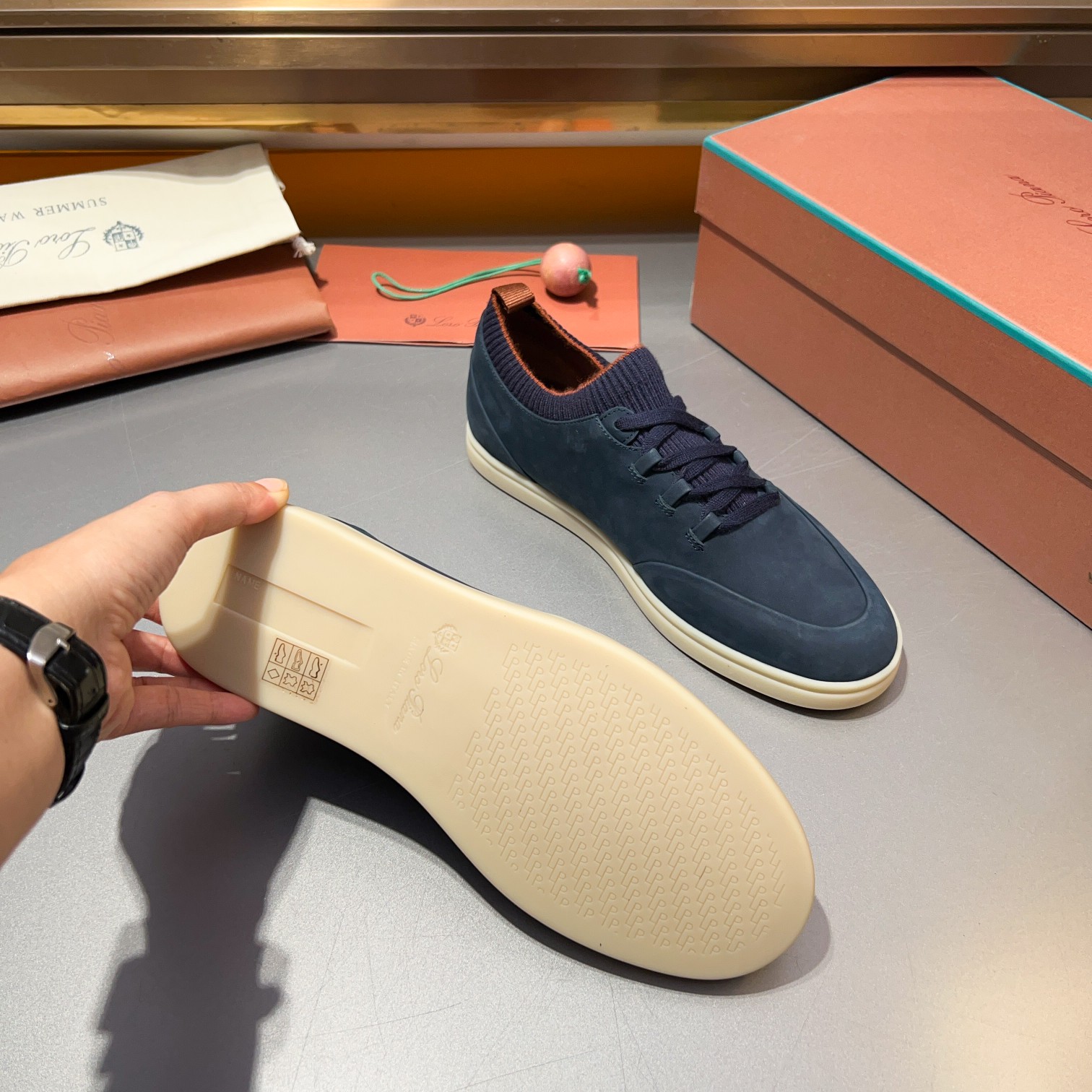 LP Home Nuevos Productos Loro Pian* Noyo* Flutterby Soho Walk Men's Sneakers Precio Oficial RMB , Es