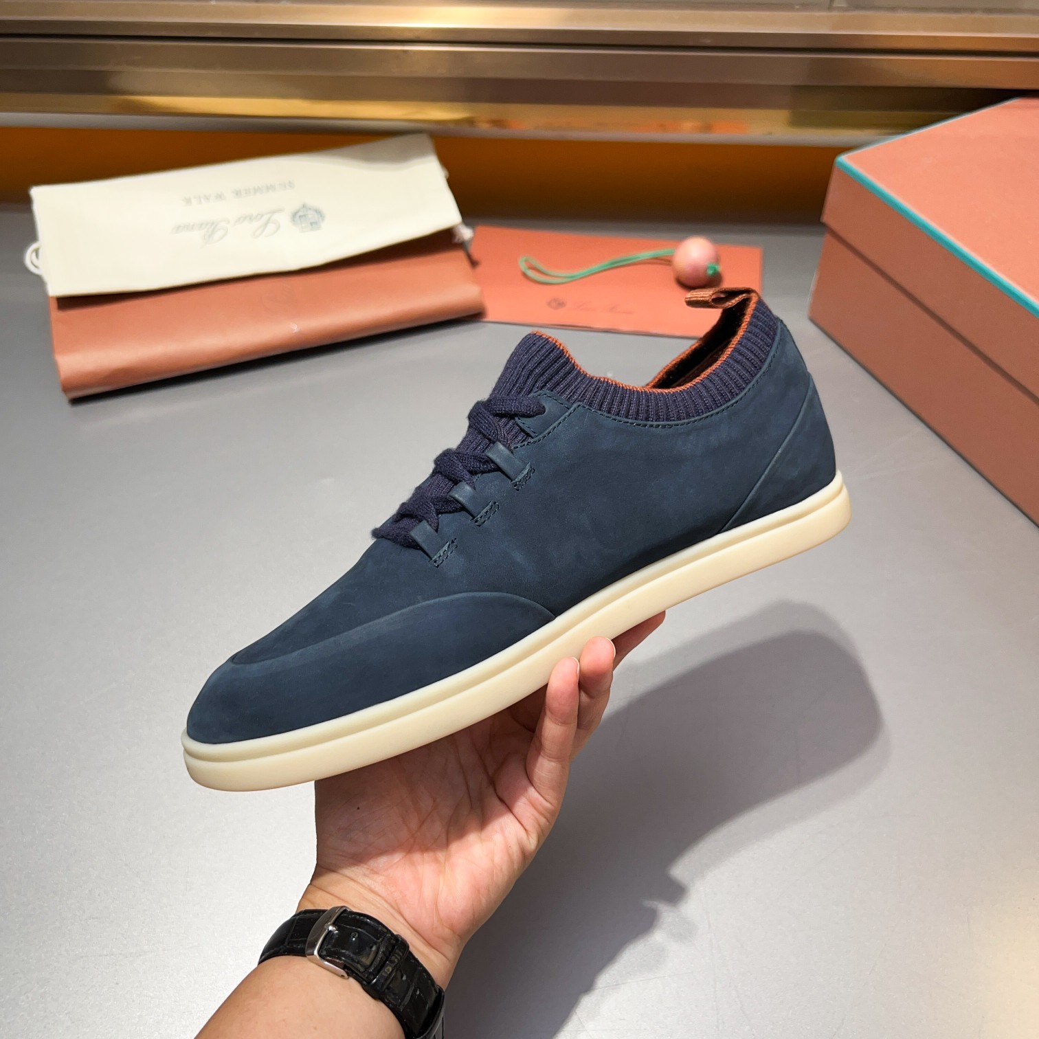 LP Home Nuevos Productos Loro Pian* Noyo* Flutterby Soho Walk Men's Sneakers Precio Oficial RMB , Es