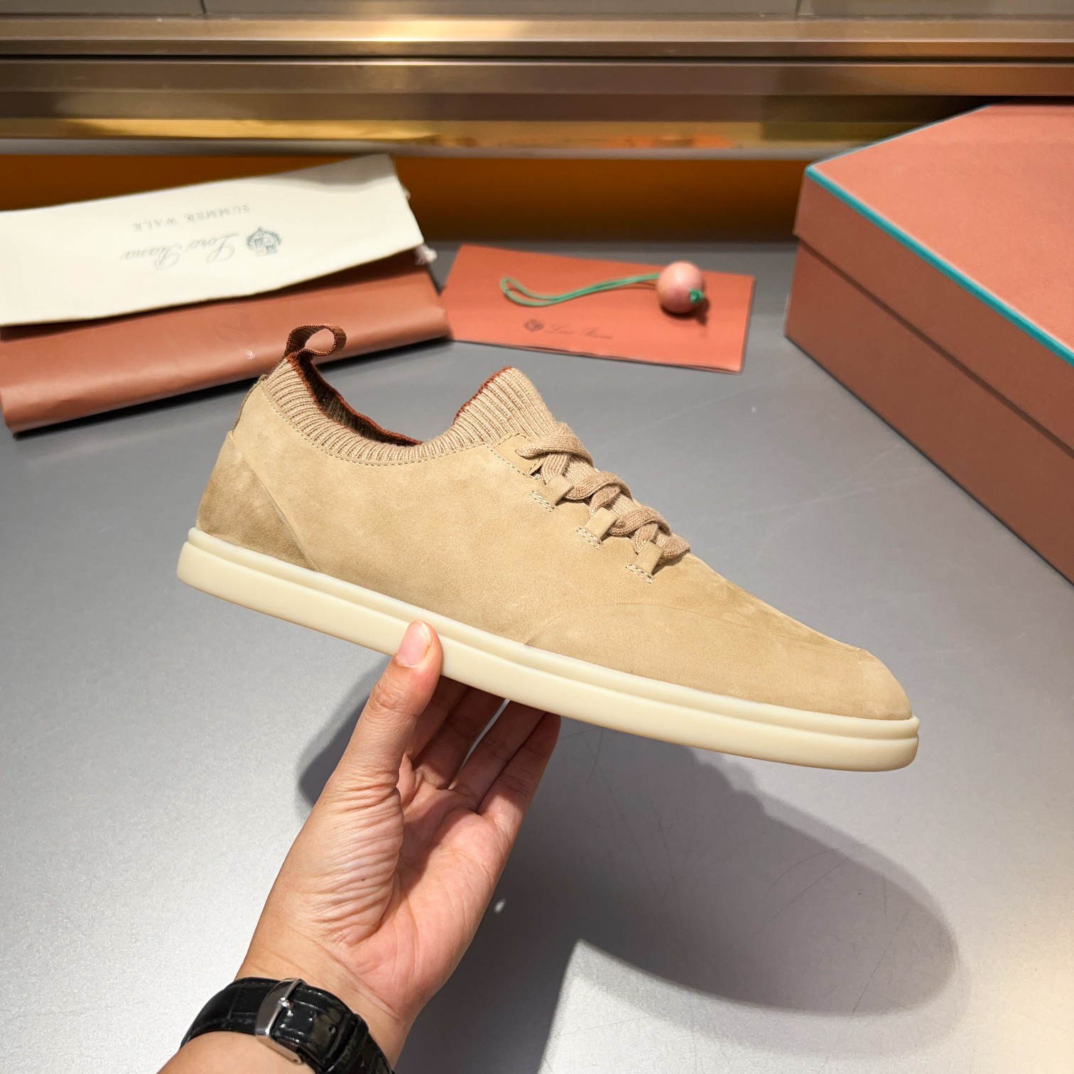 LP Home Nuevos Productos Loro Pian* Noyo* Flutterby Soho Walk Men's Sneakers Precio Oficial RMB , Es
