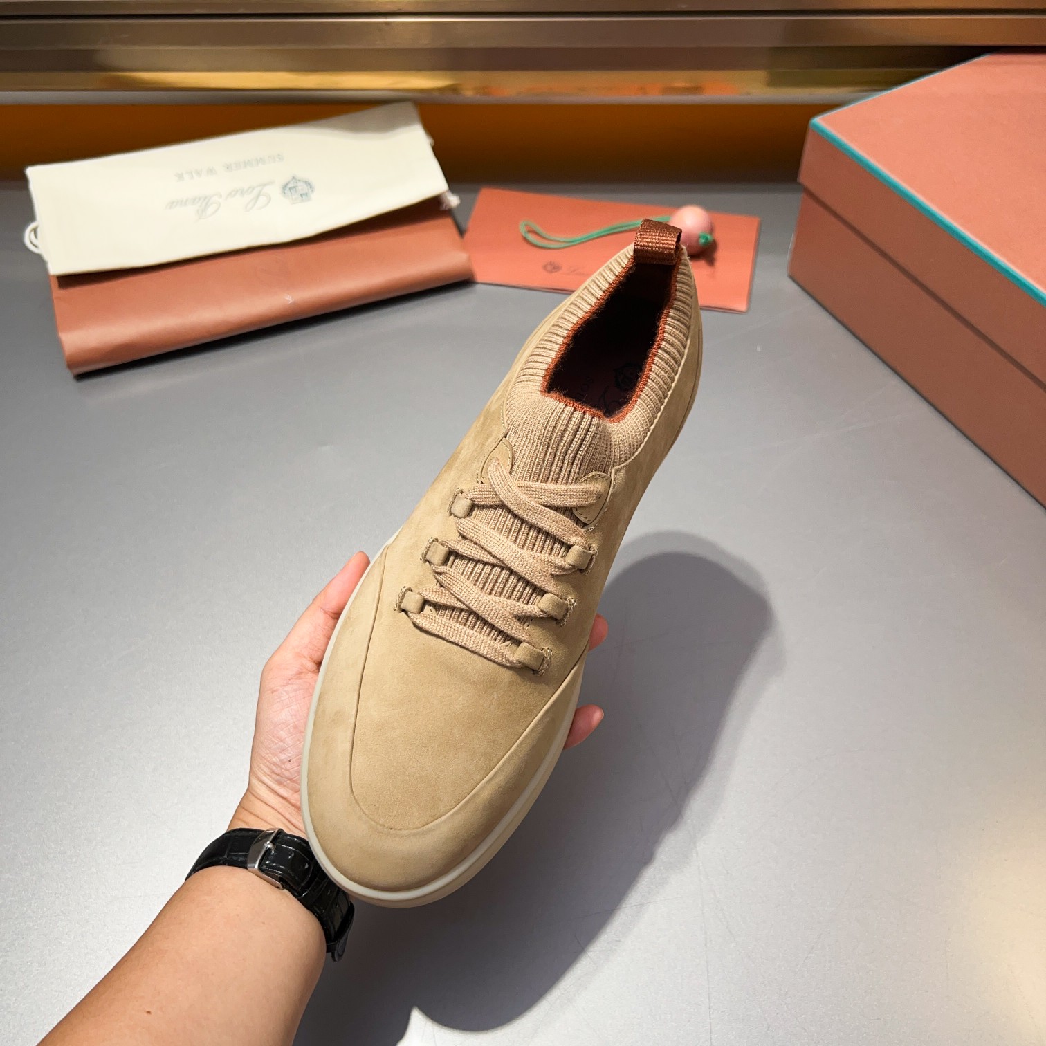 LP Home Nuevos Productos Loro Pian* Noyo* Flutterby Soho Walk Men's Sneakers Precio Oficial RMB , Es