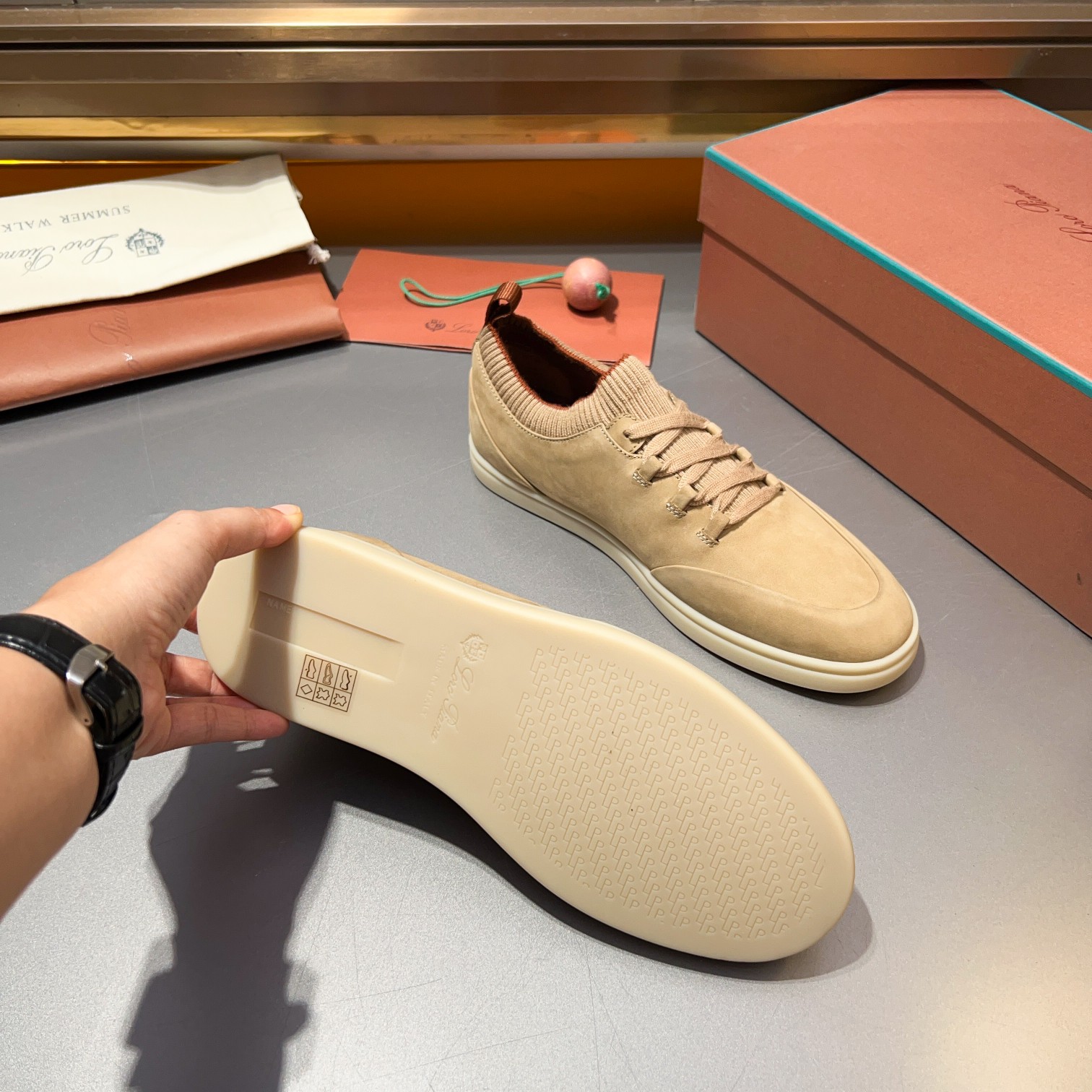 LP Home Nuevos Productos Loro Pian* Noyo* Flutterby Soho Walk Men's Sneakers Precio Oficial RMB , Es