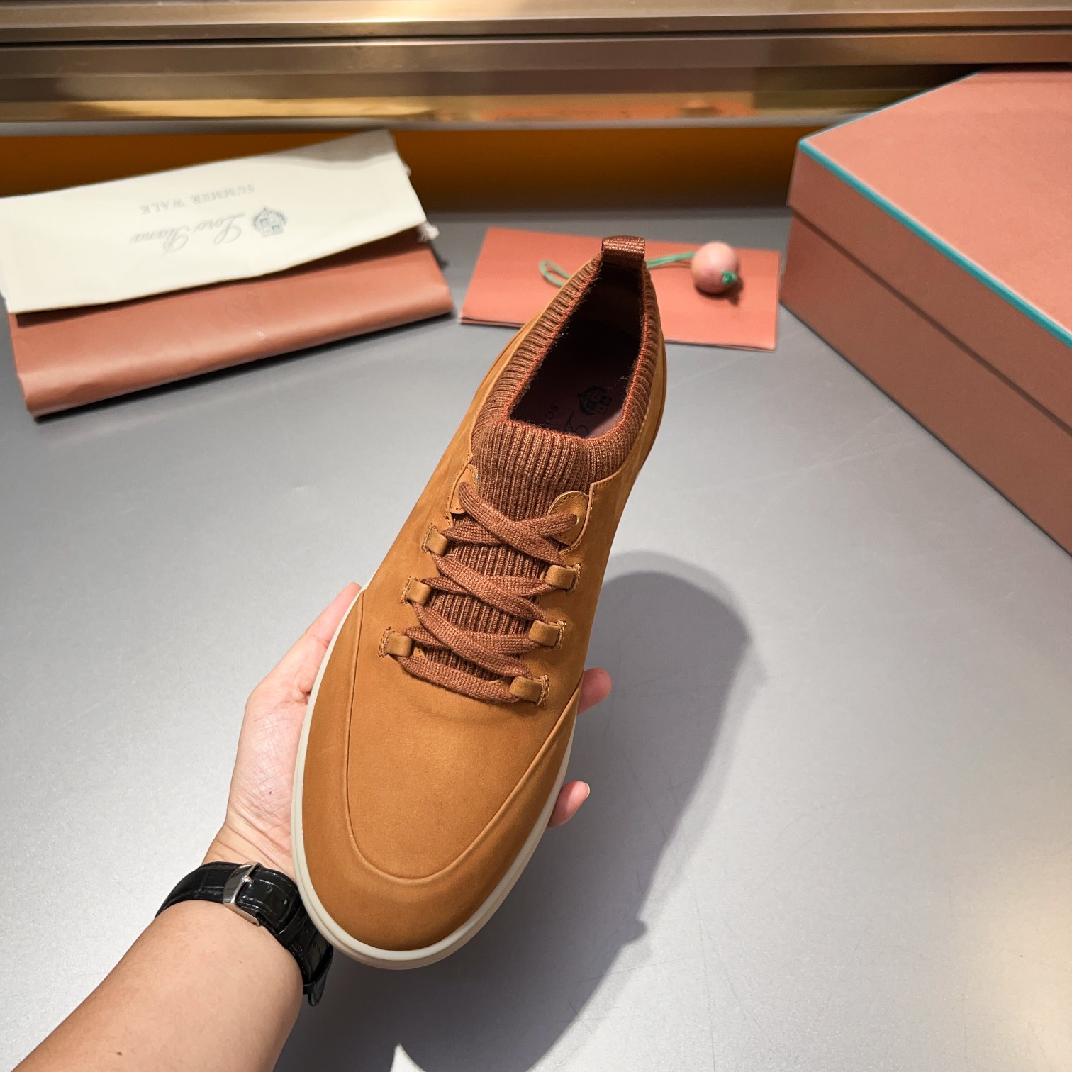 LP Home Nuevos Productos Loro Pian* Noyo* Flutterby Soho Walk Men's Sneakers Precio Oficial RMB , Es