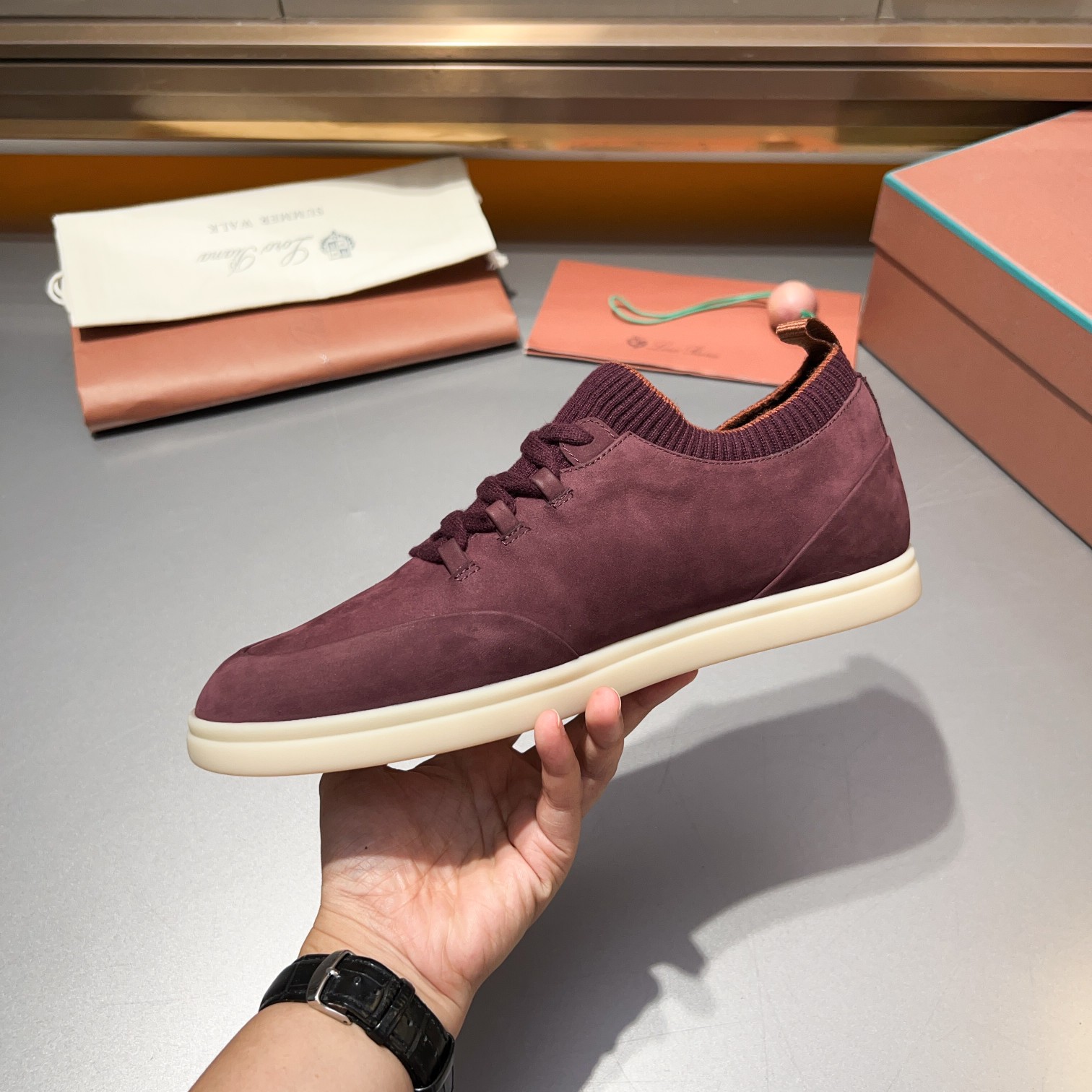 LP Home Nuevos Productos Loro Pian* Noyo* Flutterby Soho Walk Men's Sneakers Precio Oficial RMB , Es