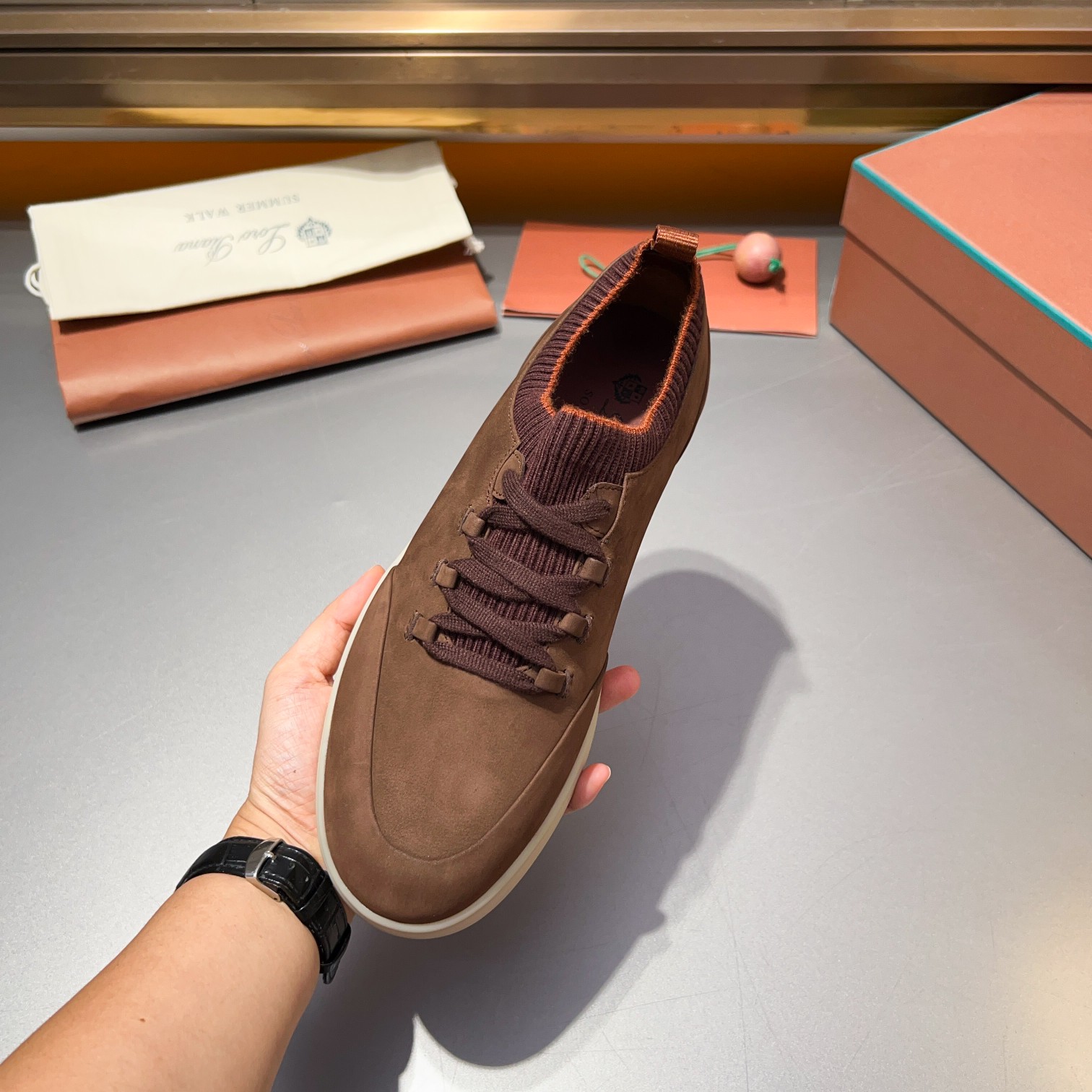 LP Home Nuevos Productos Loro Pian* Noyo* Flutterby Soho Walk Men's Sneakers Precio Oficial RMB , Es