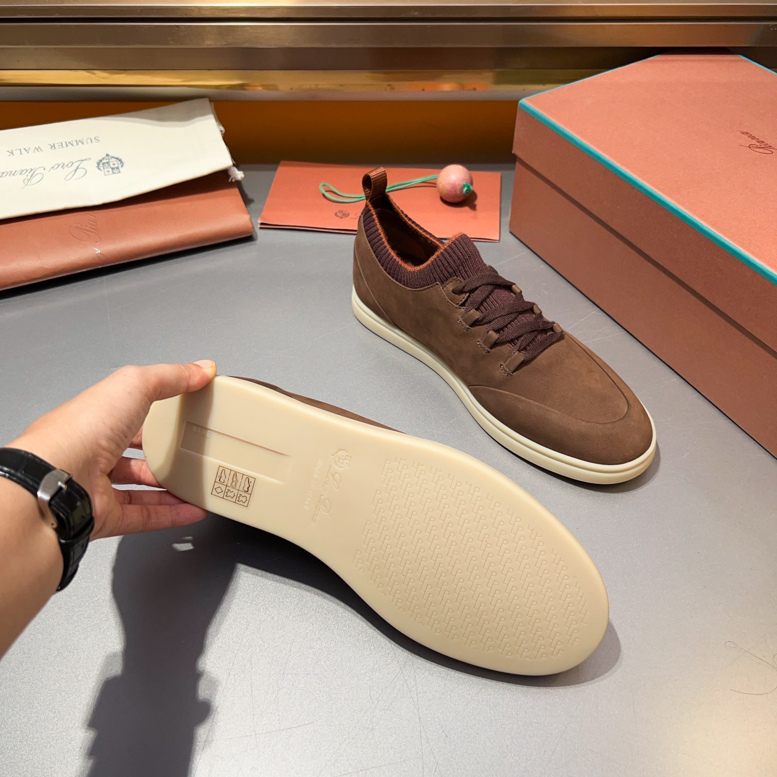 LP Home Nuevos Productos Loro Pian* Noyo* Flutterby Soho Walk Men's Sneakers Precio Oficial RMB , Es