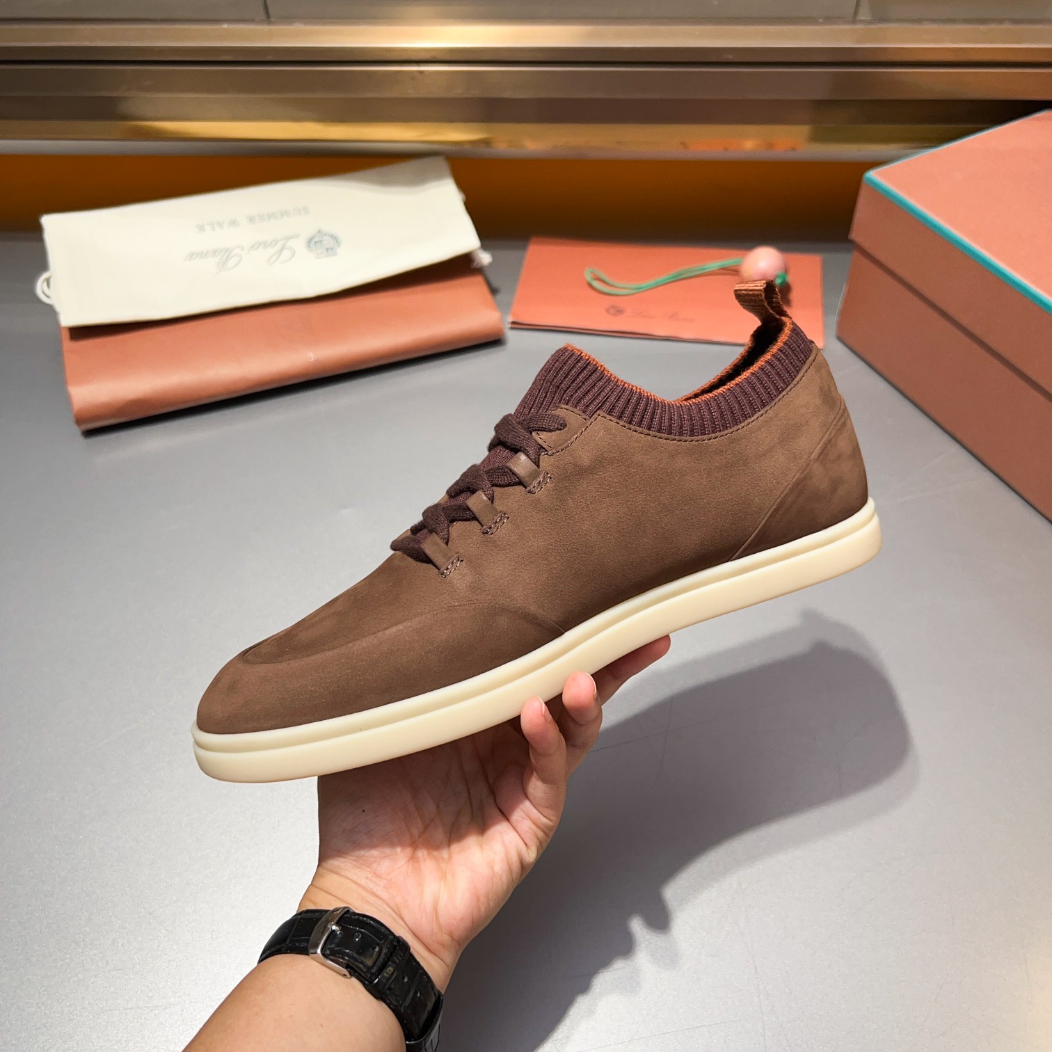LP Home Nuevos Productos Loro Pian* Noyo* Flutterby Soho Walk Men's Sneakers Precio Oficial RMB , Es