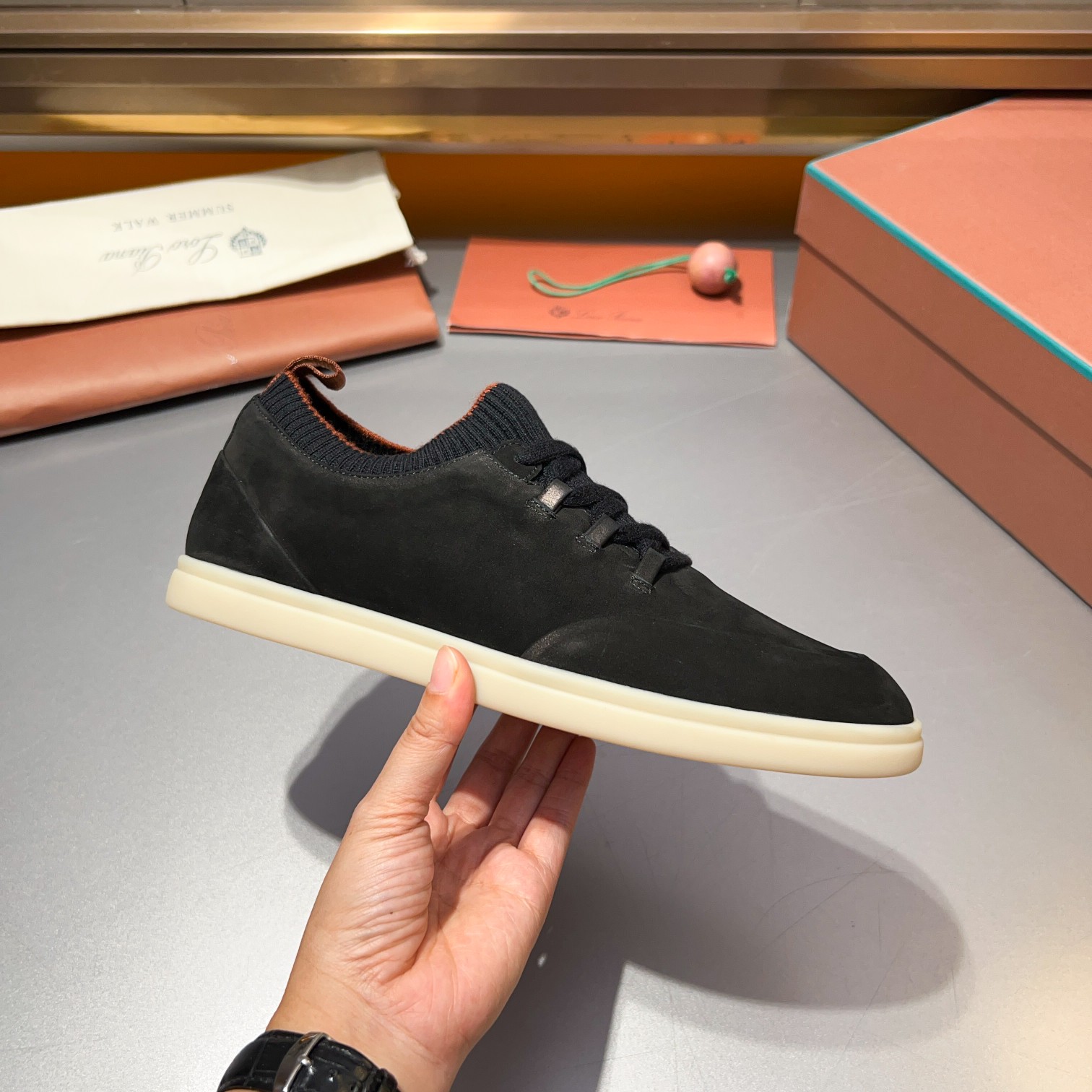 LP Home Nuevos Productos Loro Pian* Noyo* Flutterby Soho Walk Men's Sneakers Precio Oficial RMB , Es