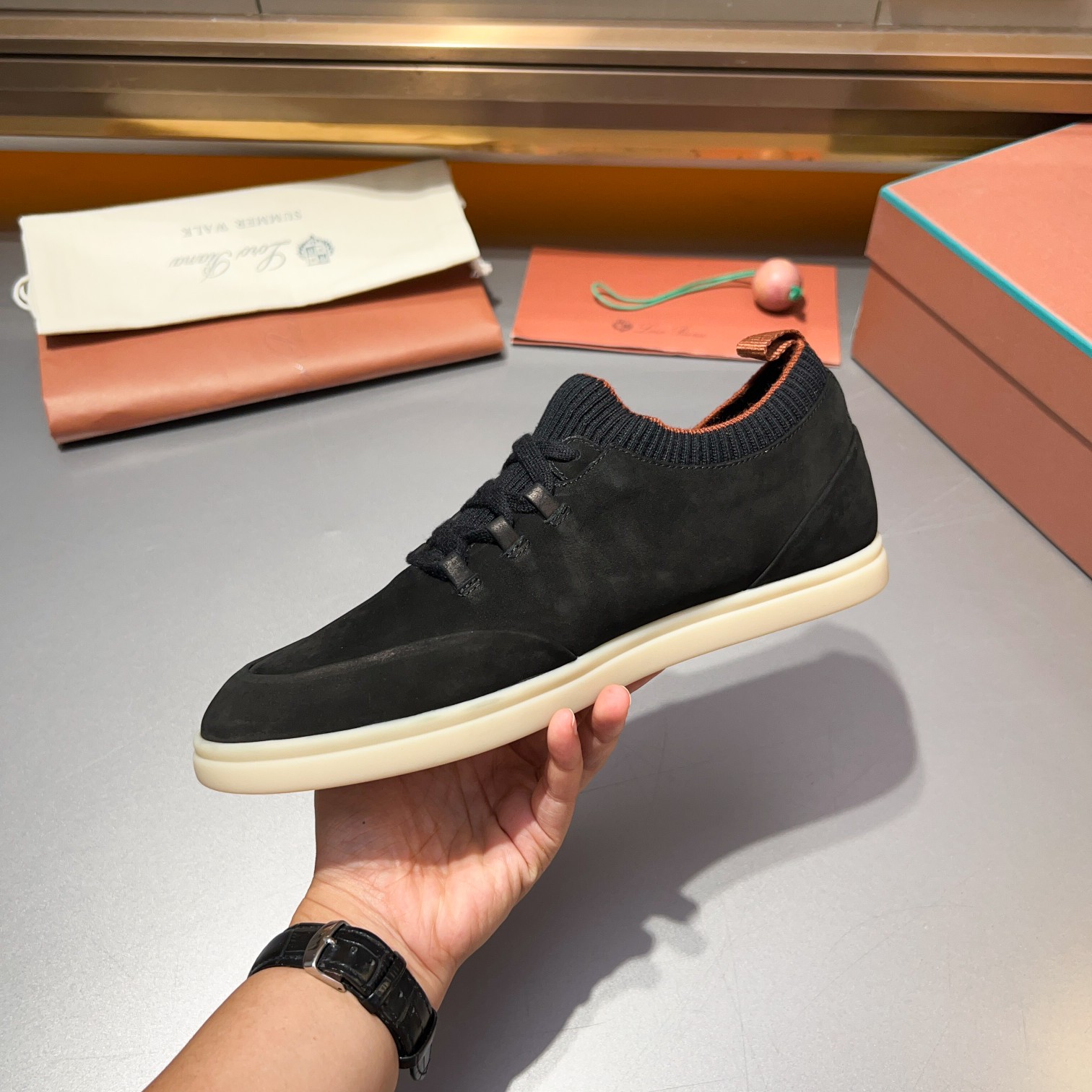 LP Home Nuevos Productos Loro Pian* Noyo* Flutterby Soho Walk Men's Sneakers Precio Oficial RMB , Es