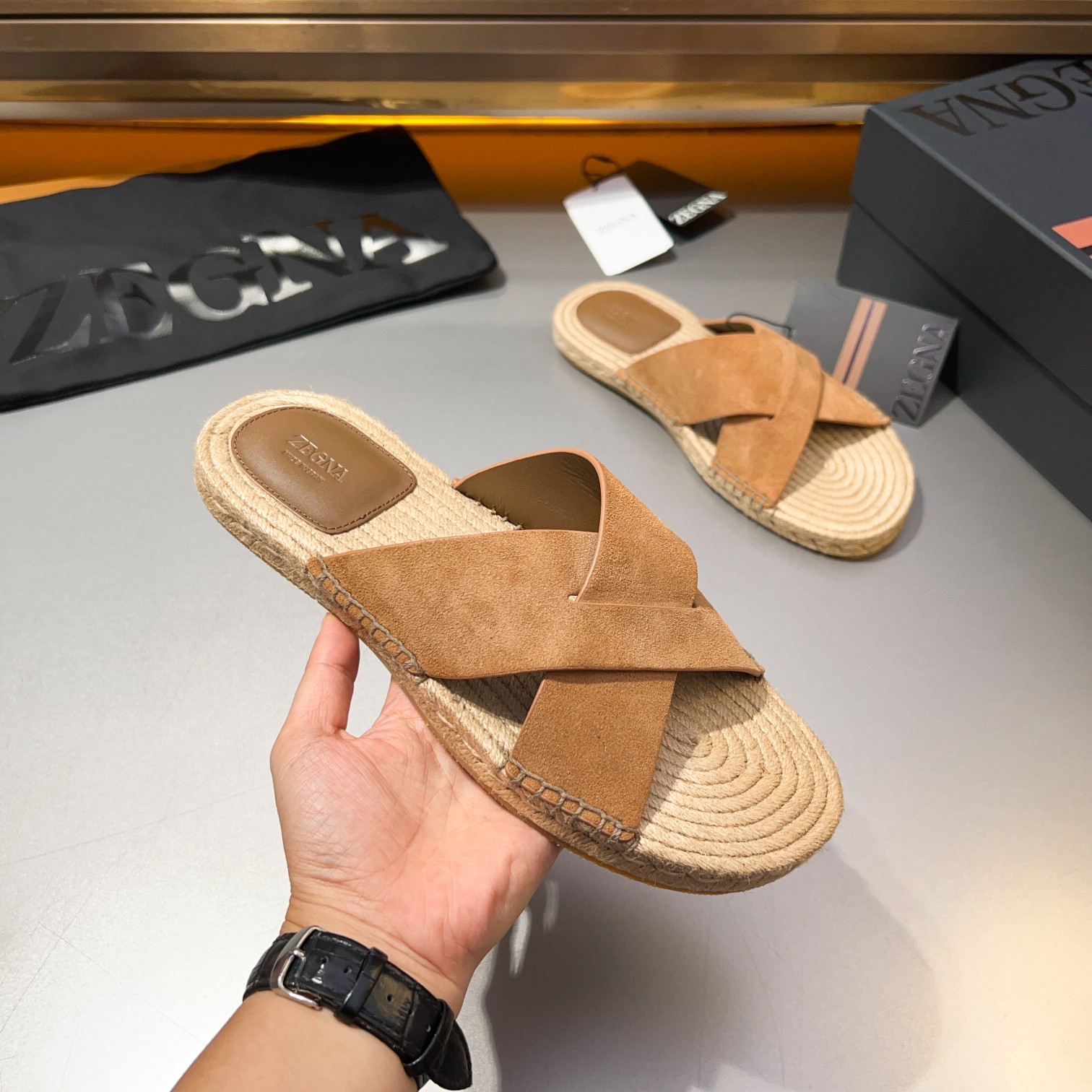 ErmenegildoZegna Zegna Zegna zapatillas 2024 Wu Lei estrella con los mismos modelos ‼ primavera y ve