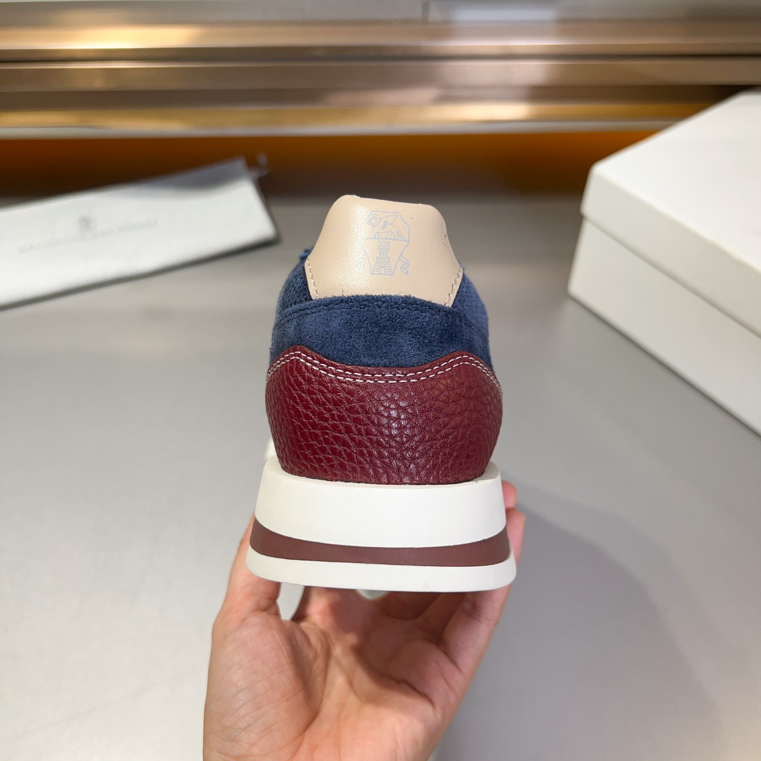 . Dongguan Goods BRUNELLO CUCINELLI/BC Nuevo Hombre Pantalones de algodón Tweed Gum Bottom Zapatos Z