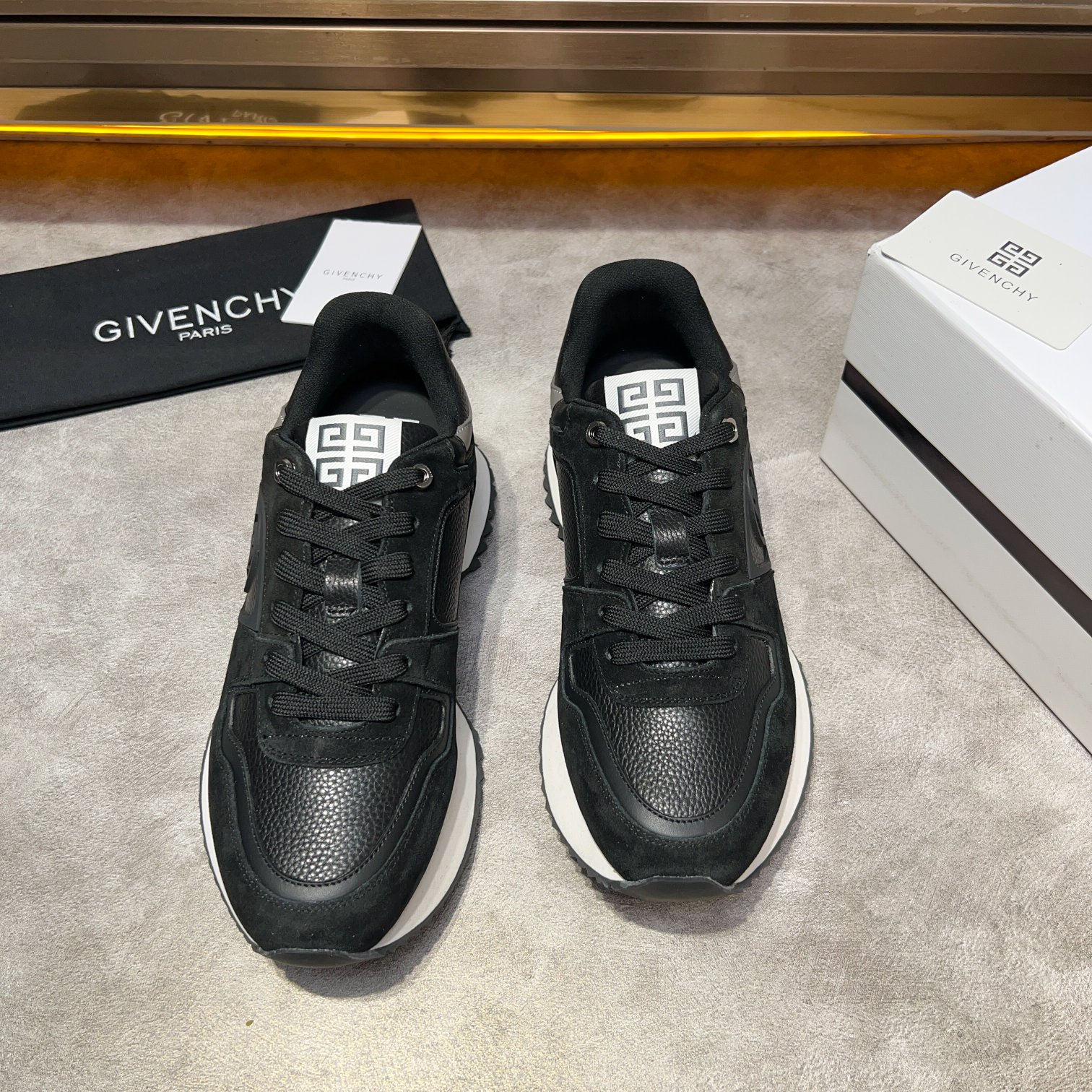 Givenchy Men's Giv 1 Leather & Fabric Sneakers - Black, Size 39-44 2 a1733918288091 1728