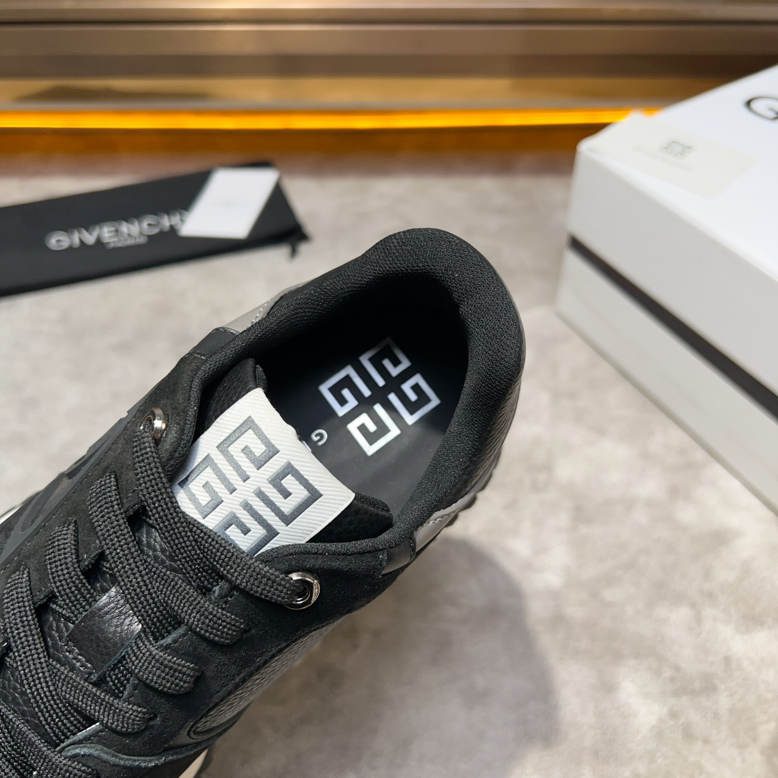 Givenchy Men's Giv 1 Leather & Fabric Sneakers - Black, Size 39-44 5 a1733918288144 8604