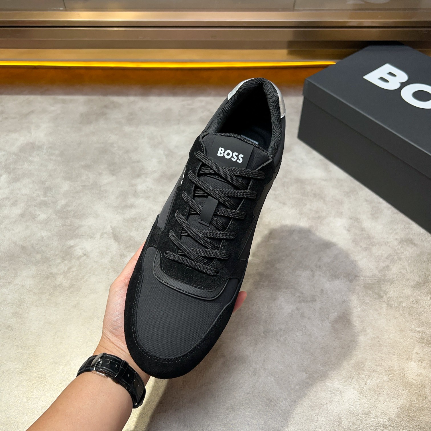 BOSS Men's Black Sneakers - Imported Materials, Comfortable Fit, Sizes 38-44 5 a1734131443654 3177