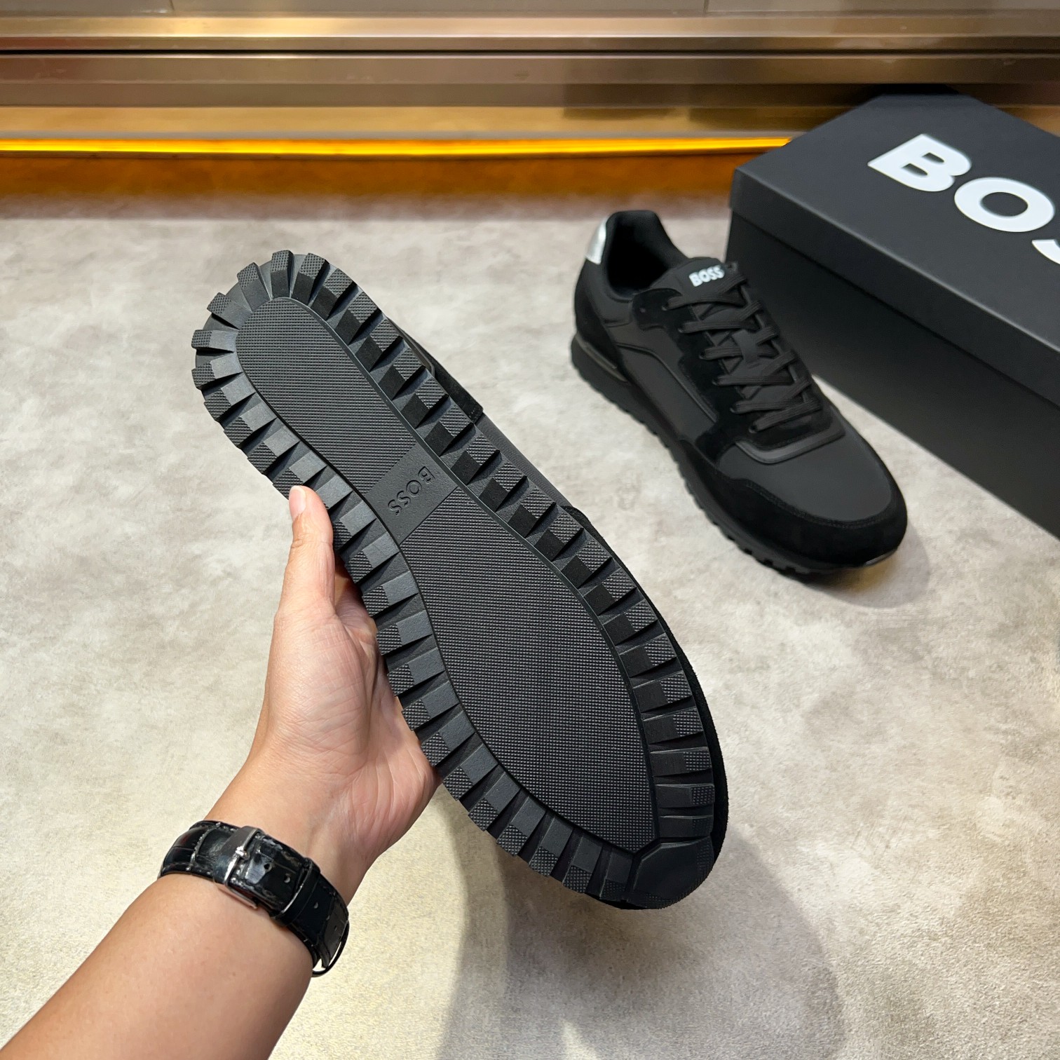 BOSS Men's Black Sneakers - Imported Materials, Comfortable Fit, Sizes 38-44 8 a1734131444648 4431