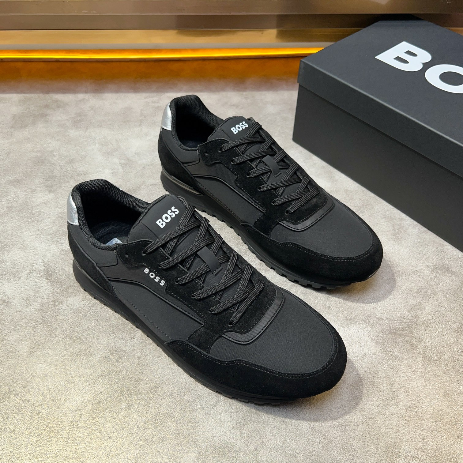 BOSS Men's Black Sneakers - Imported Materials, Comfortable Fit, Sizes 38-44 10 a1734131444714 7614