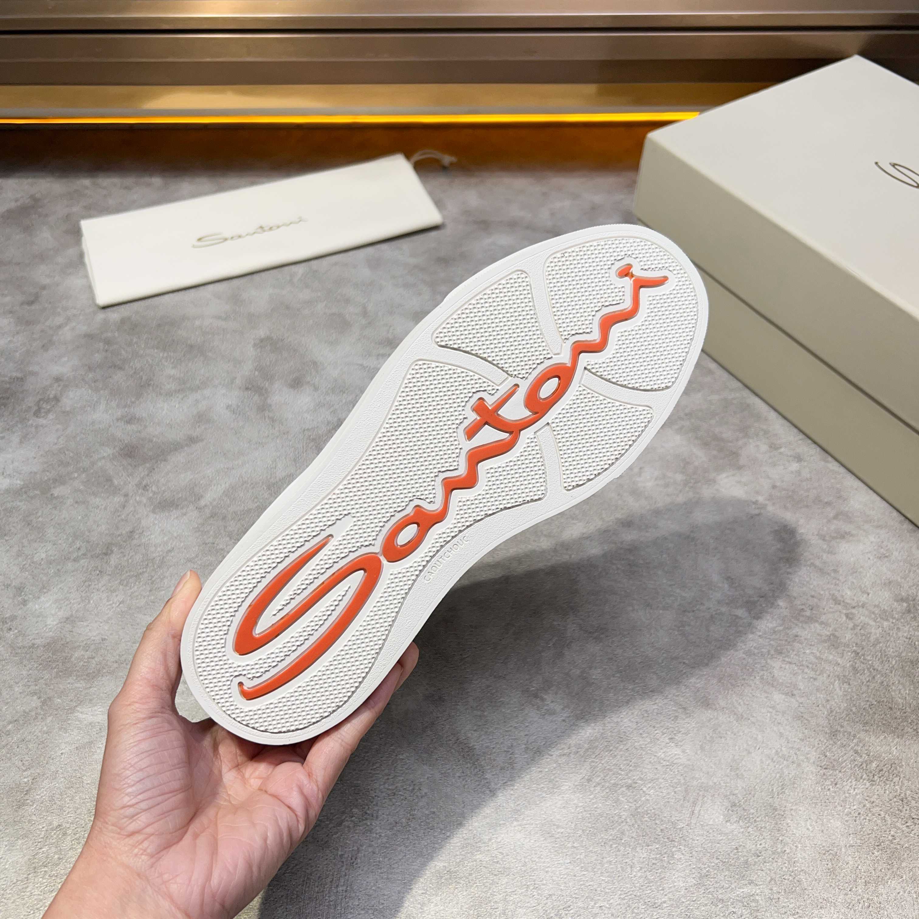 Santoni Italian Leather Sneakers, Handmade Calfskin Shoes for Men, Size 39-44 8 a1741780684999 6085