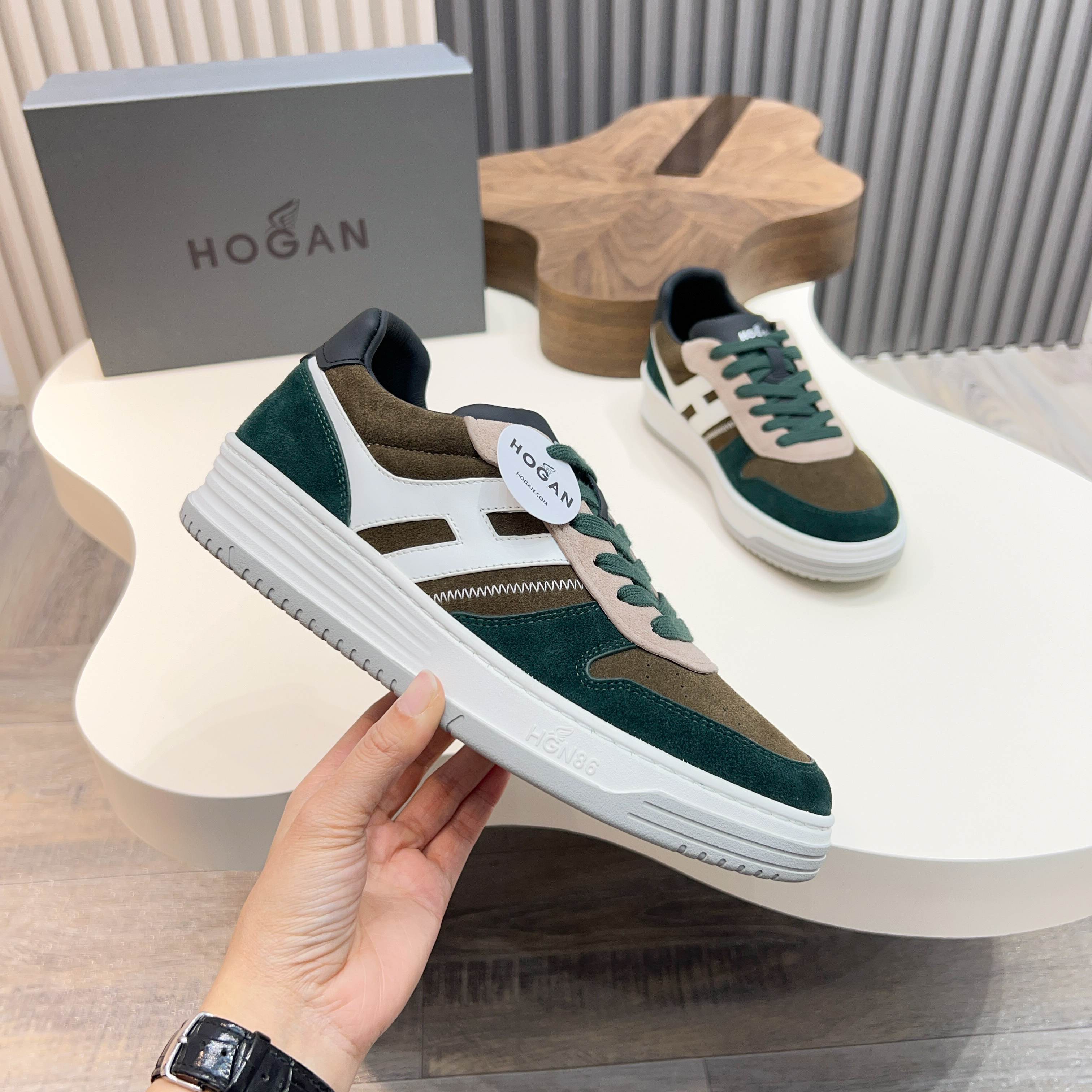 Hogan H630 Series Colorblock Sneakers - Retro Basketball Style, Size 39-44 3 a1741847708330 4061