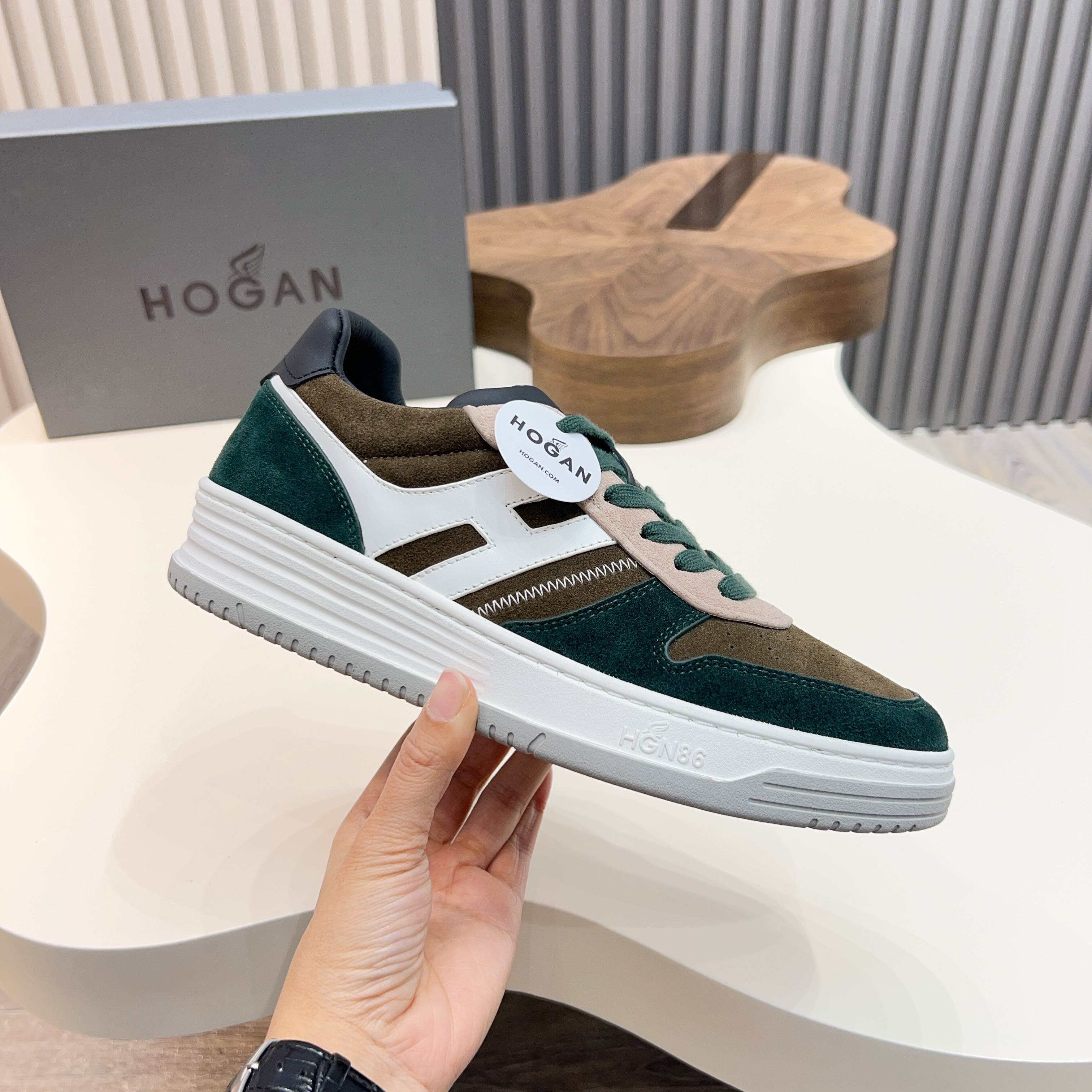 Hogan H630 Series Colorblock Sneakers - Retro Basketball Style, Size 39-44 11 a1741847735422 8230