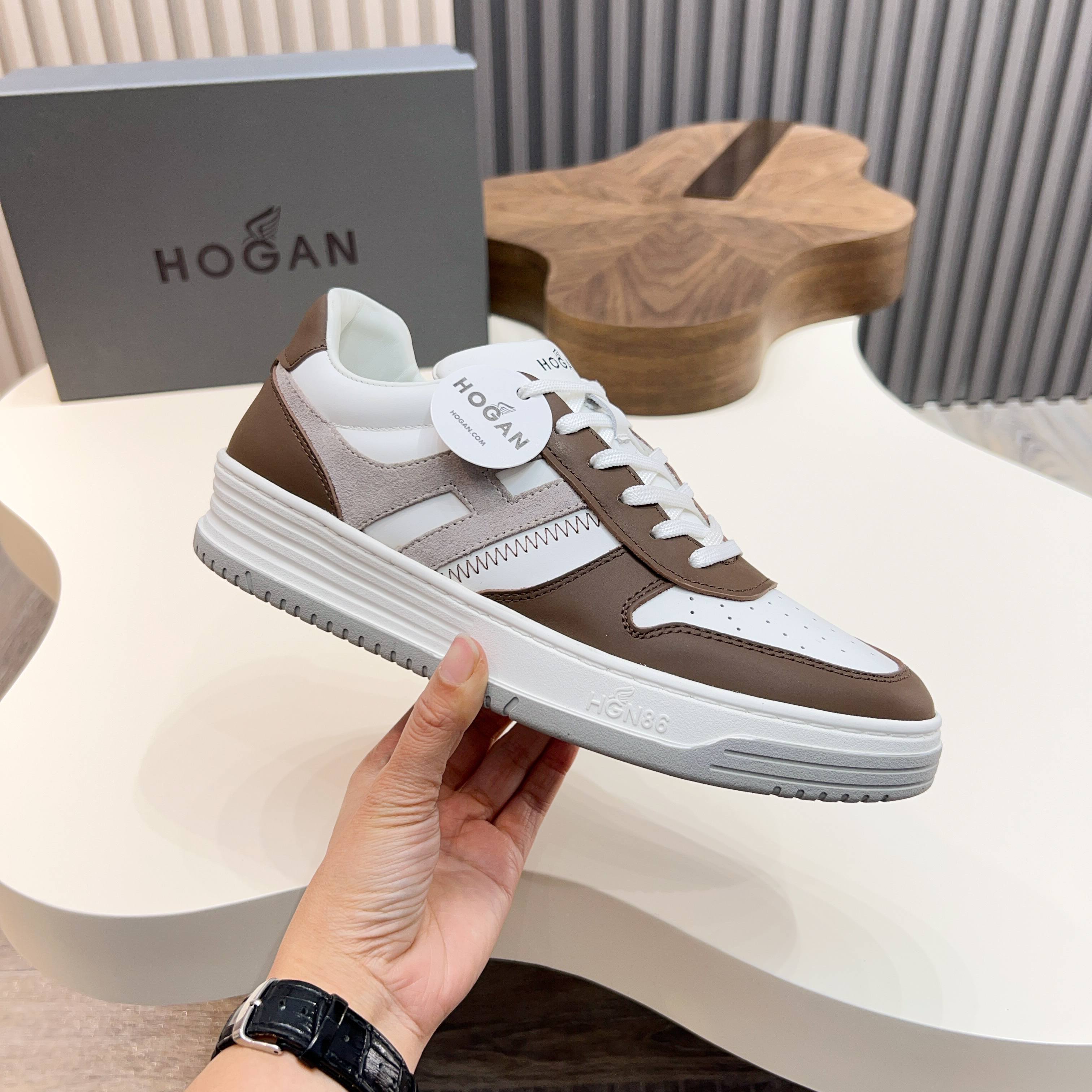Hogan H630 Series Men's Color Block Sneakers Leather Upper, Breathable Design 7 a1741908263309 7515