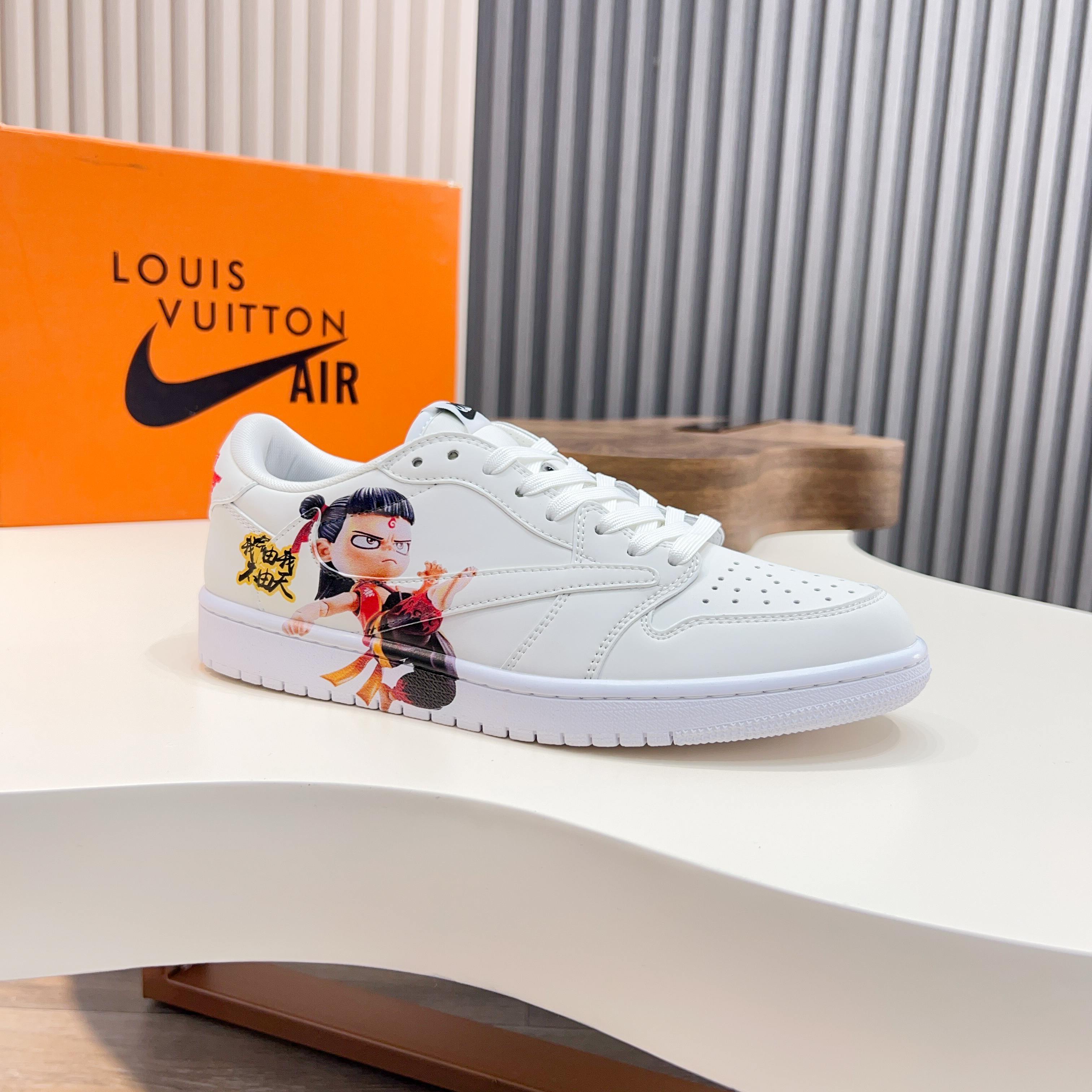 L.V x Nike Low-Top Sneakers in White Leather, Size 39-44 7 a1741921178220 4221