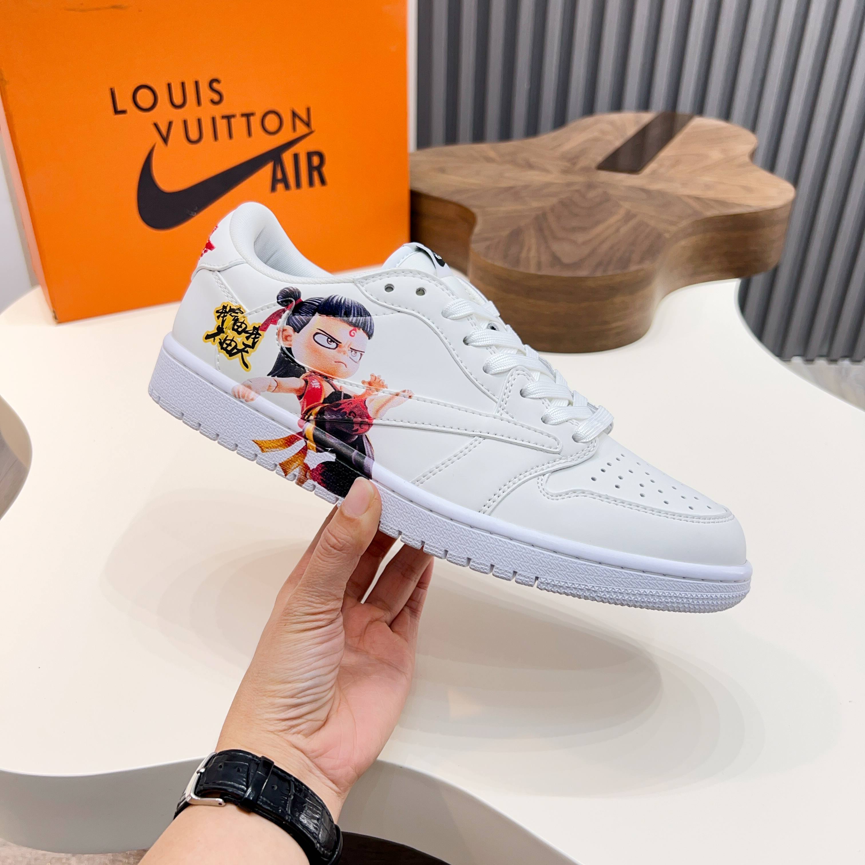 L.V x Nike Low-Top Sneakers in White Leather, Size 39-44 10 a1741921178399 8083